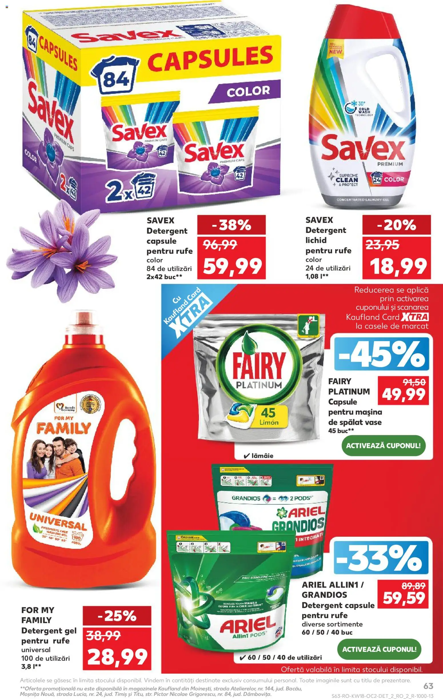 Noul catalog Kaufland – valabil de la 29.04.2026 | Pagină: 63 | Produse: Pomelo, Detergent, Capsule pentru mașina de spălat, Lămâie