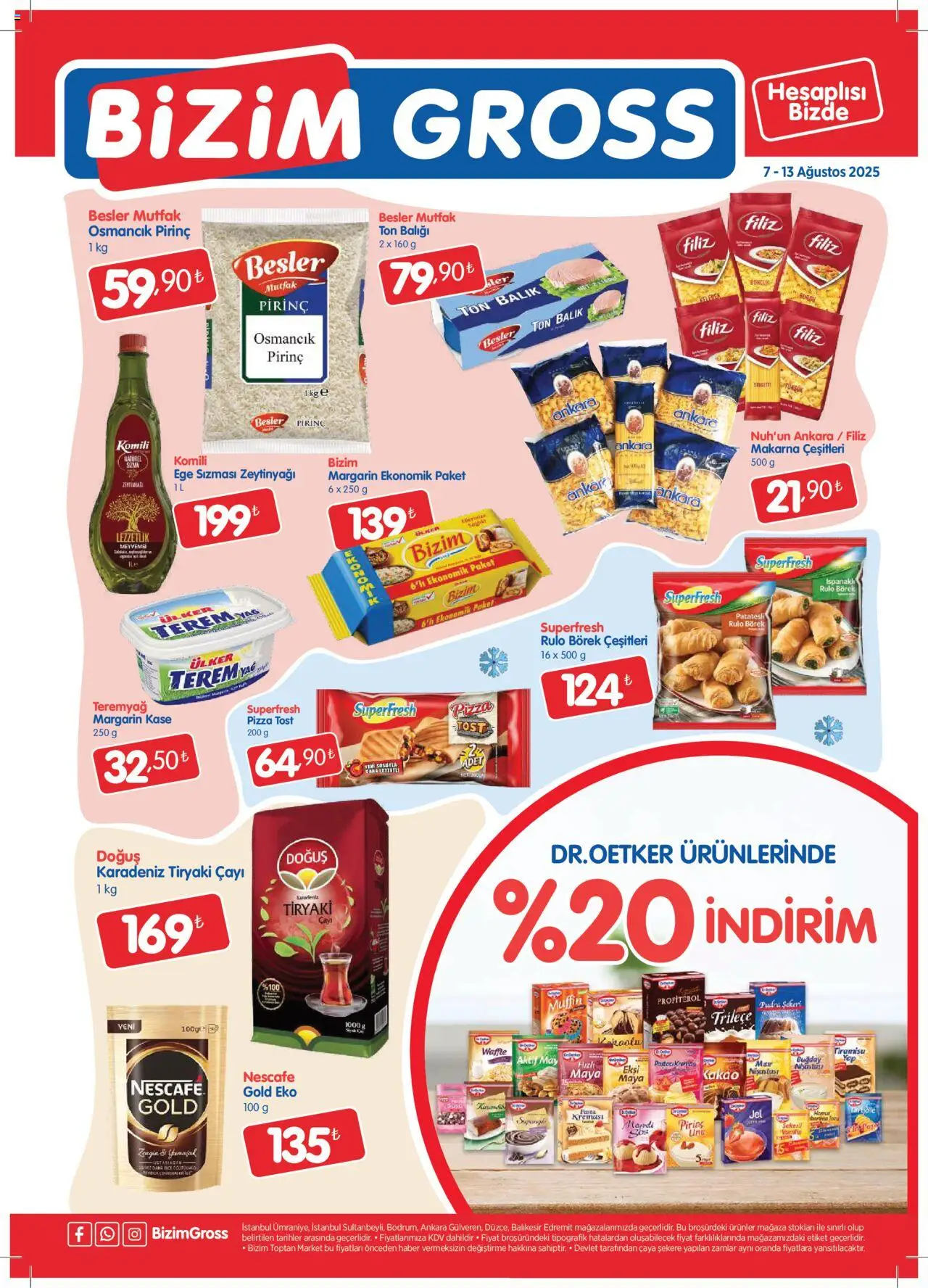 Bizim Toptan - Bizim Gross Fırsat Bülteni - 07.08.2025 tarihinden itibaren geçerlidir | Sayfa: 2 | Ürünler: Pizza, Pirinç, Pudra, Balık