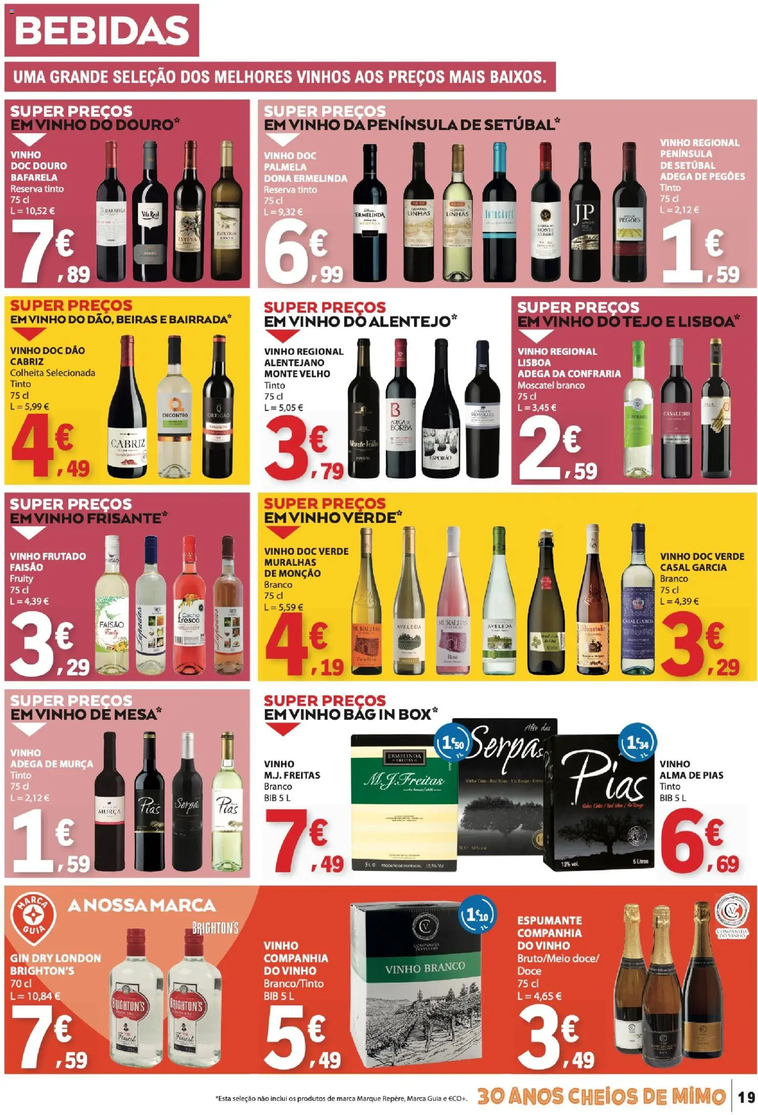 E.Leclerc folheto │ válido de 16.04.2026 | Página: 19 | Produtos: Espumante, Vinho, Gin, Vinho tinto