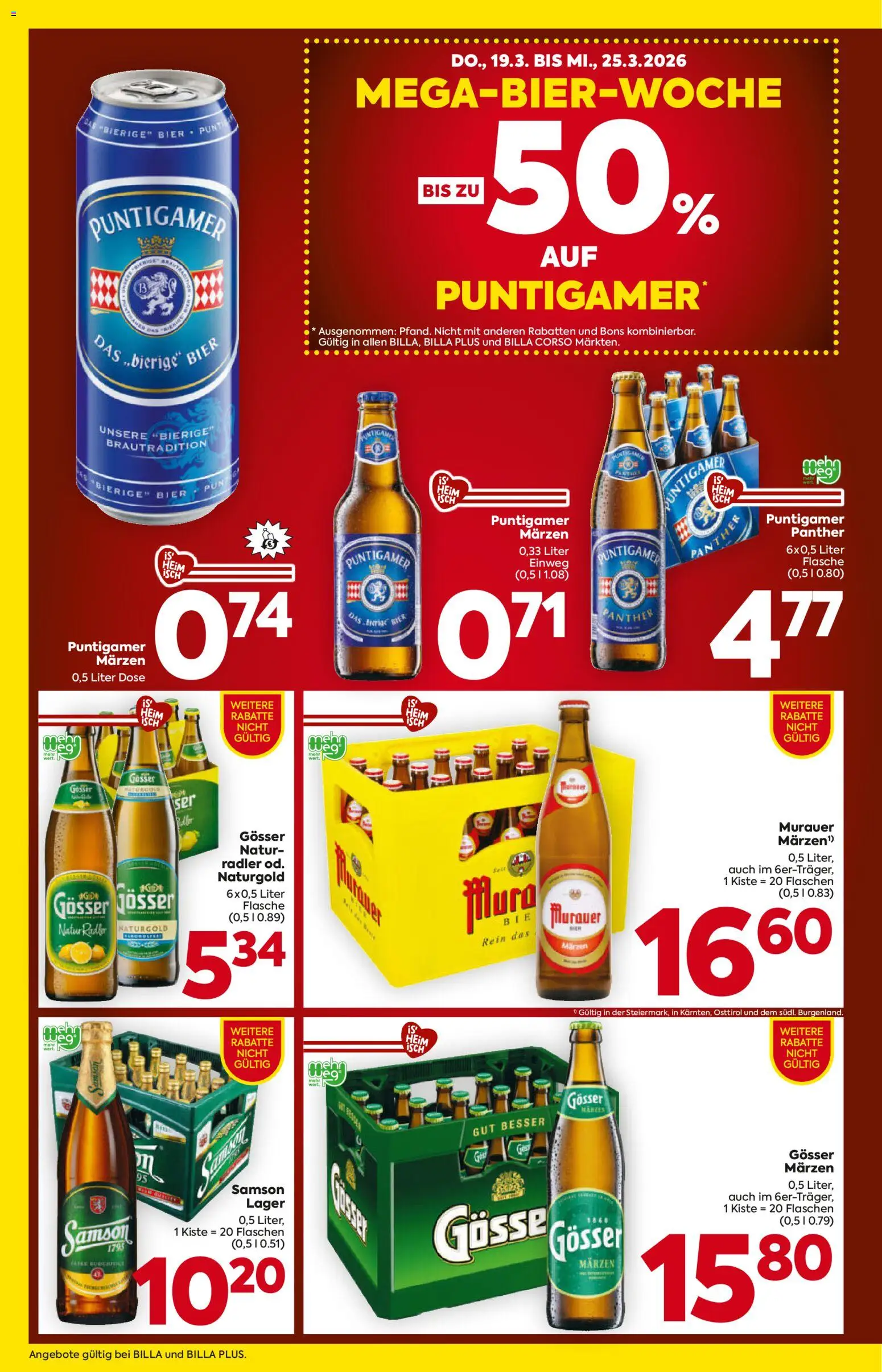 Billa Flugblatt - Kärnten gültig ab 19.03.2026 | Seite: 2 | Produkte: Bier
