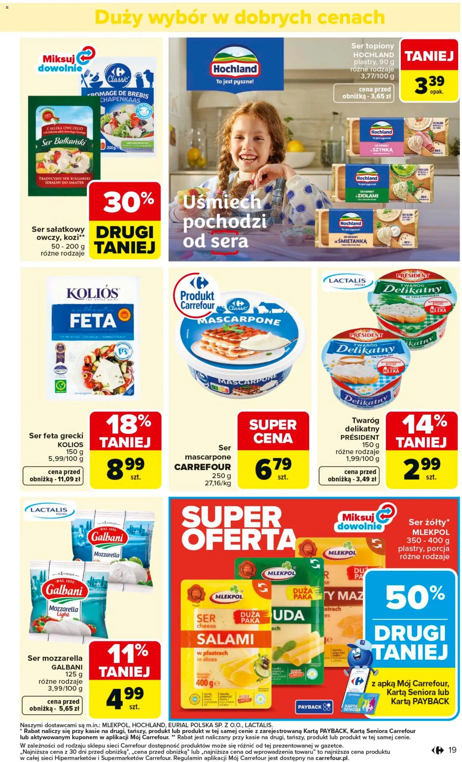 Carrefour Gazetka od 02.02.2026 | Strona: 21 | Produkty: Karta, Ser topiony, Mozzarella, Twaróg