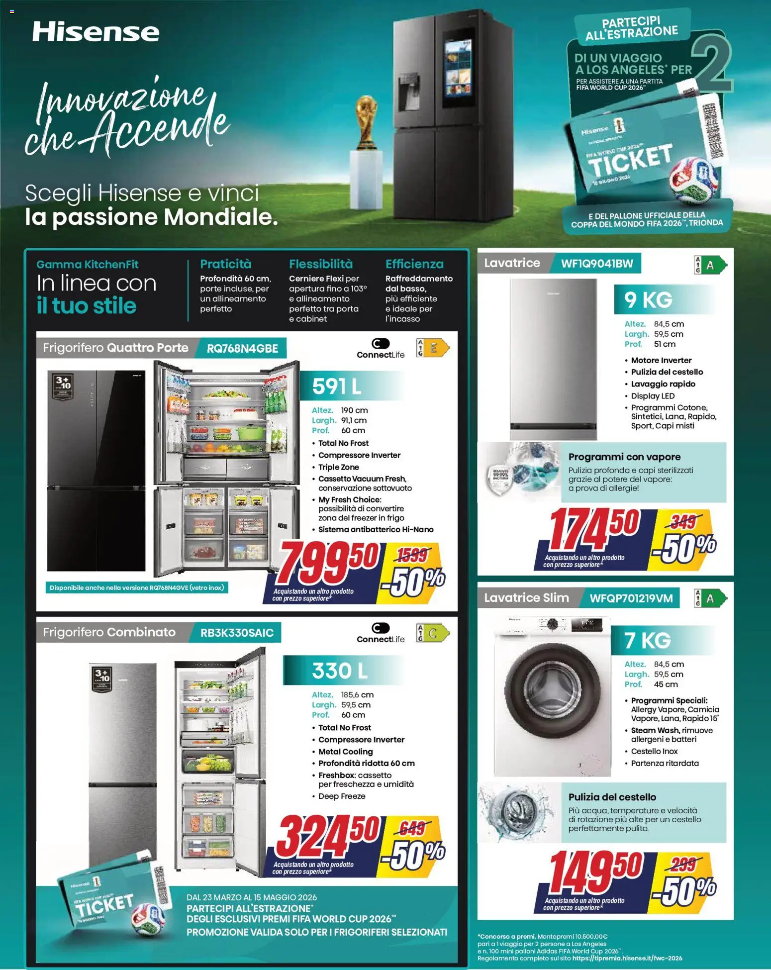 Volantino Trony del 28.04.2026 | Pagina: 8 | Prodotti: Compressore, Pallone, Freezer, Frigorifero