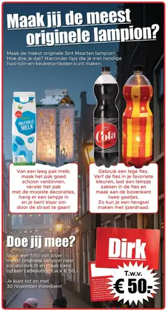 Dirk - Extra folder - Voorbeeld van een folder van Dirk, geldig van 01.11.2025 | Pagina: 5 | Producten: Melk, Fles, Cadeaubon, Halfvolle Melk