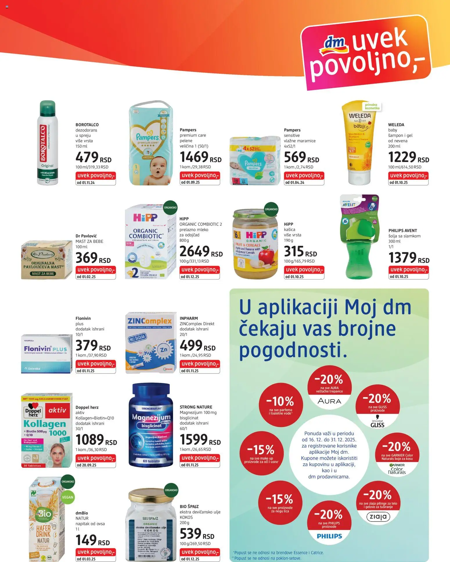 DM Drogerie katalog - važi od 01.12.2025 | Strana: 7 | Proizvode: Pampers, Garnier, Mleko, Ulje