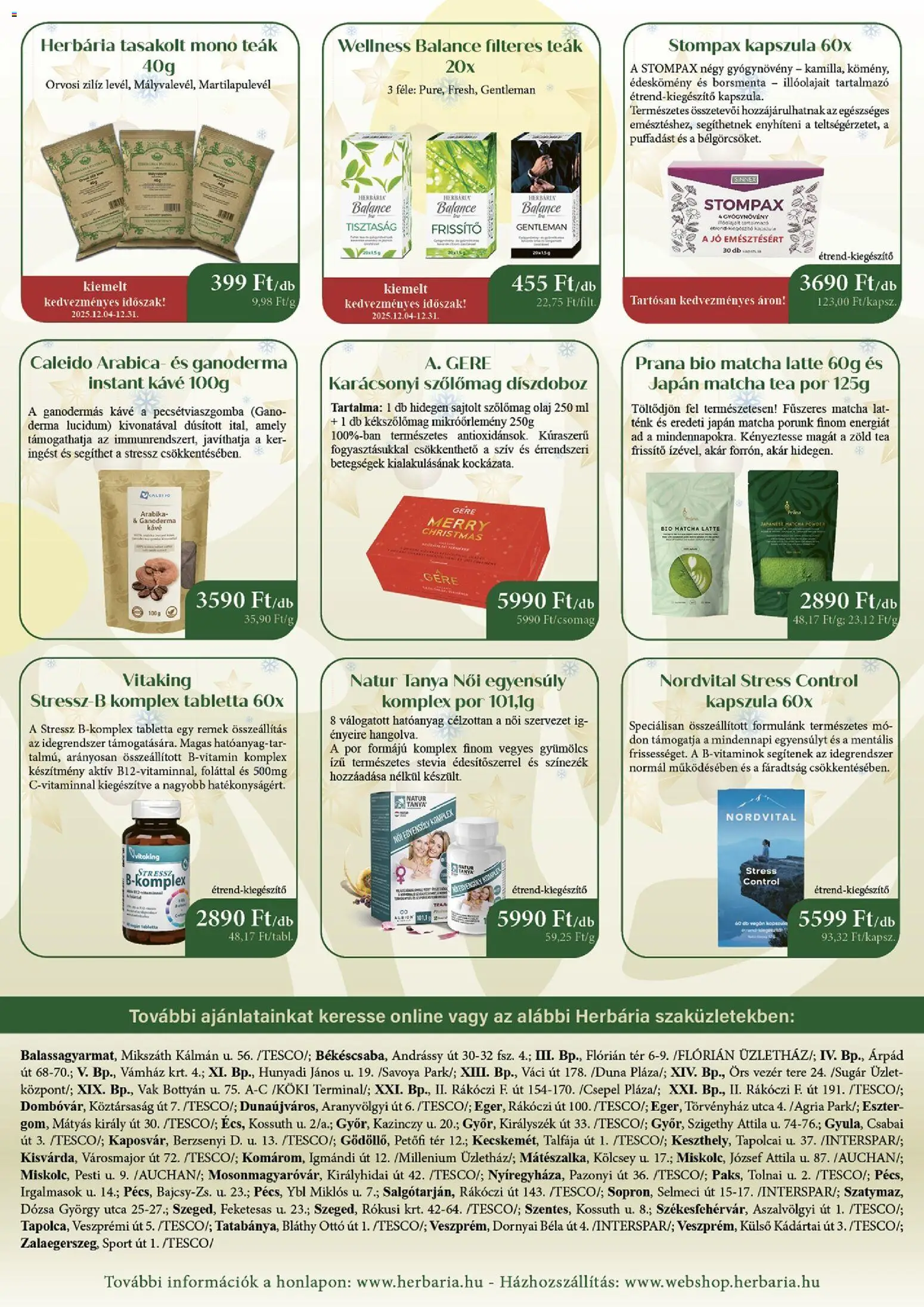 Herbária akciós ujság - amely érvényes a következő dátumtól: 04.12.2025 | Oldal: 3 | Termékek: Olaj, Kávé, Tea, Instant kávé