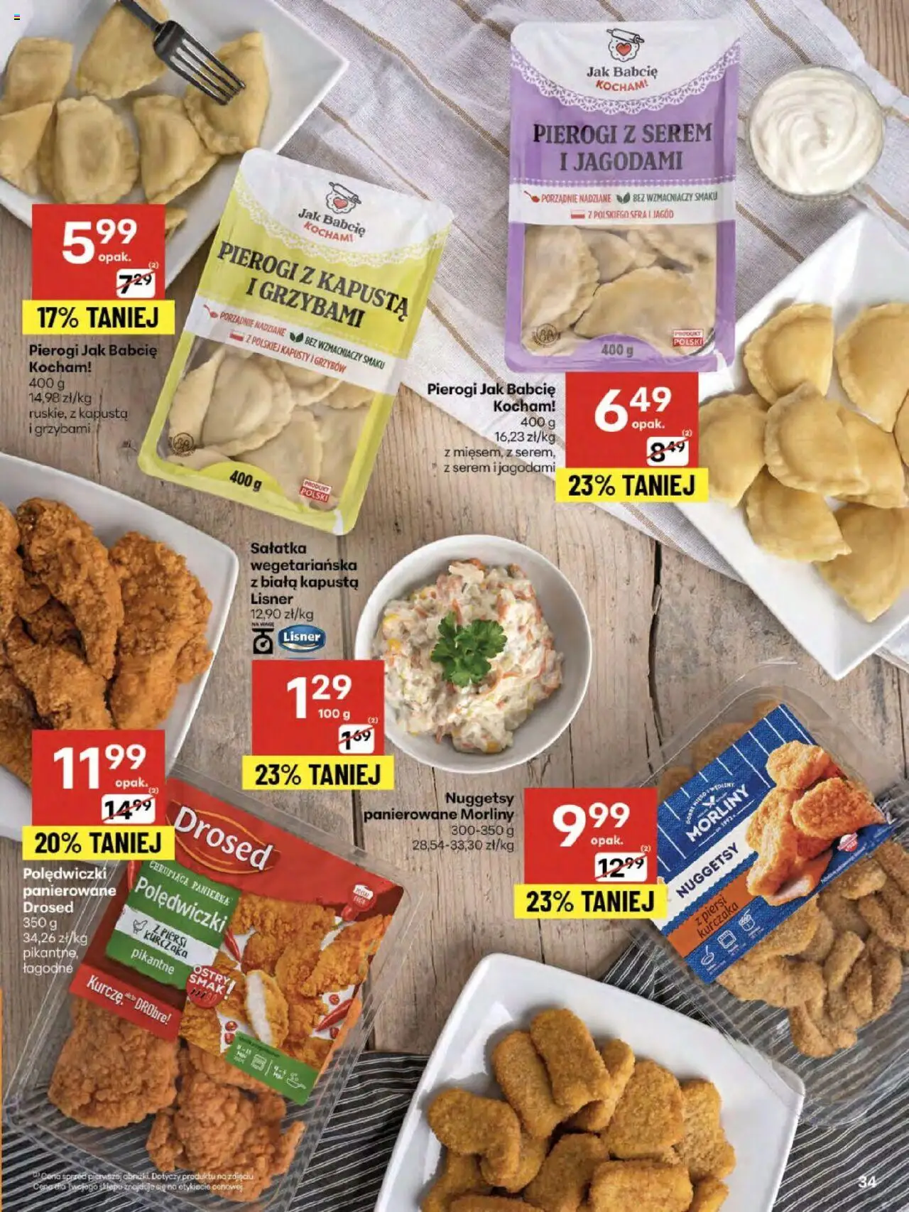 Delikatesy Centrum Gazetka - Sklepy Własne od 14.08.2025 | Strona: 34 | Produkty: Kapusta, Piersi, Pierogi, Sałatka