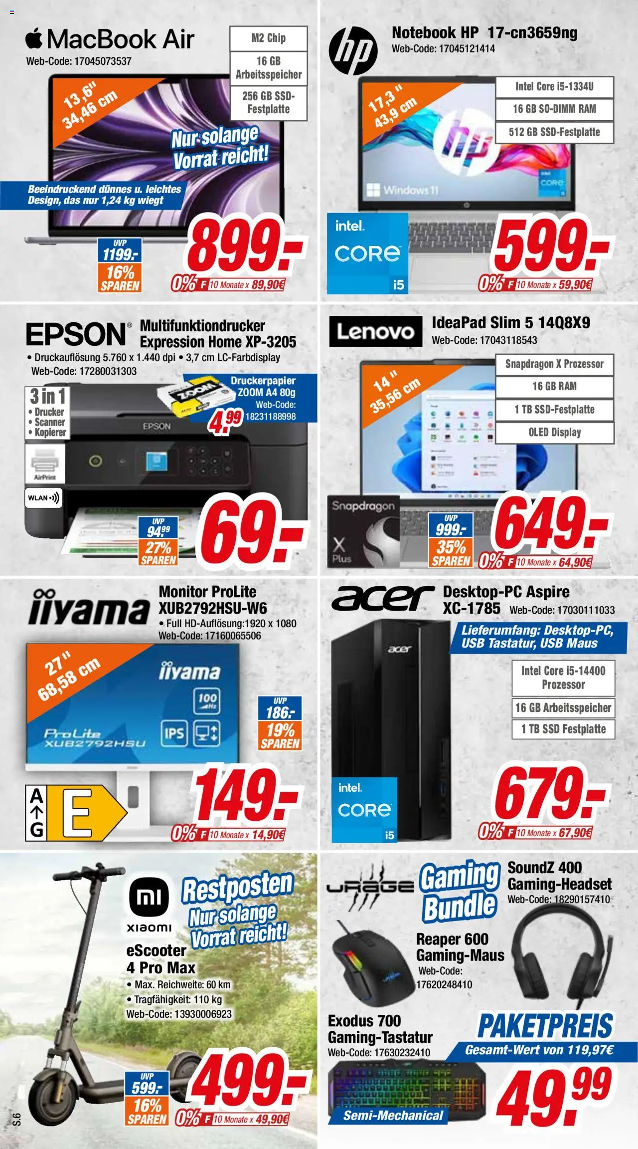 Expert - Grosse Lagerräumung - gültig ab dem 11.08.2025 | Seite: 6 | Produkte: Xiaomi, USB, Monitor, Maus