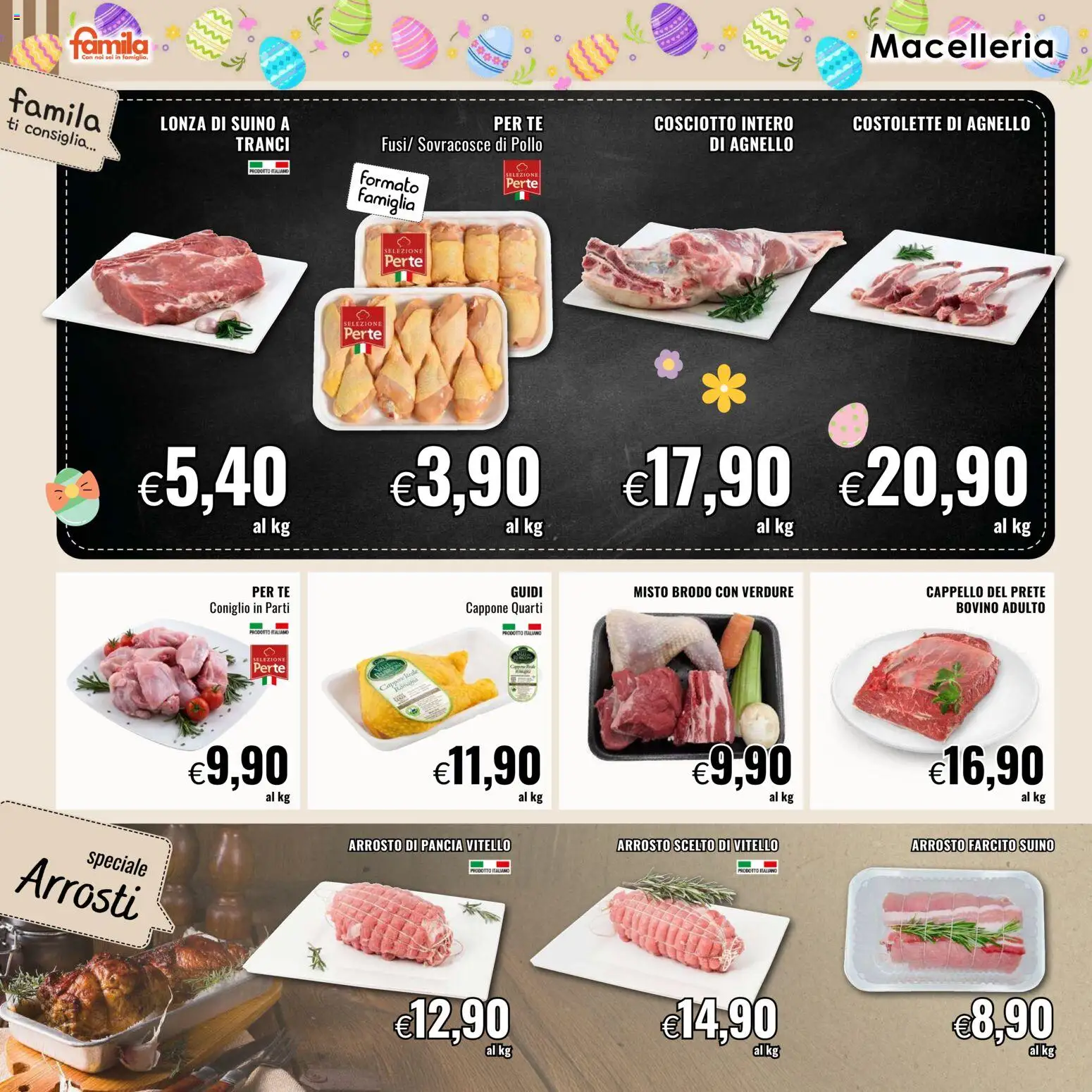 Volantino Famila del 26.03.2026 | Pagina: 8 | Prodotti: Bovino, Verdure, Suino, Vitello