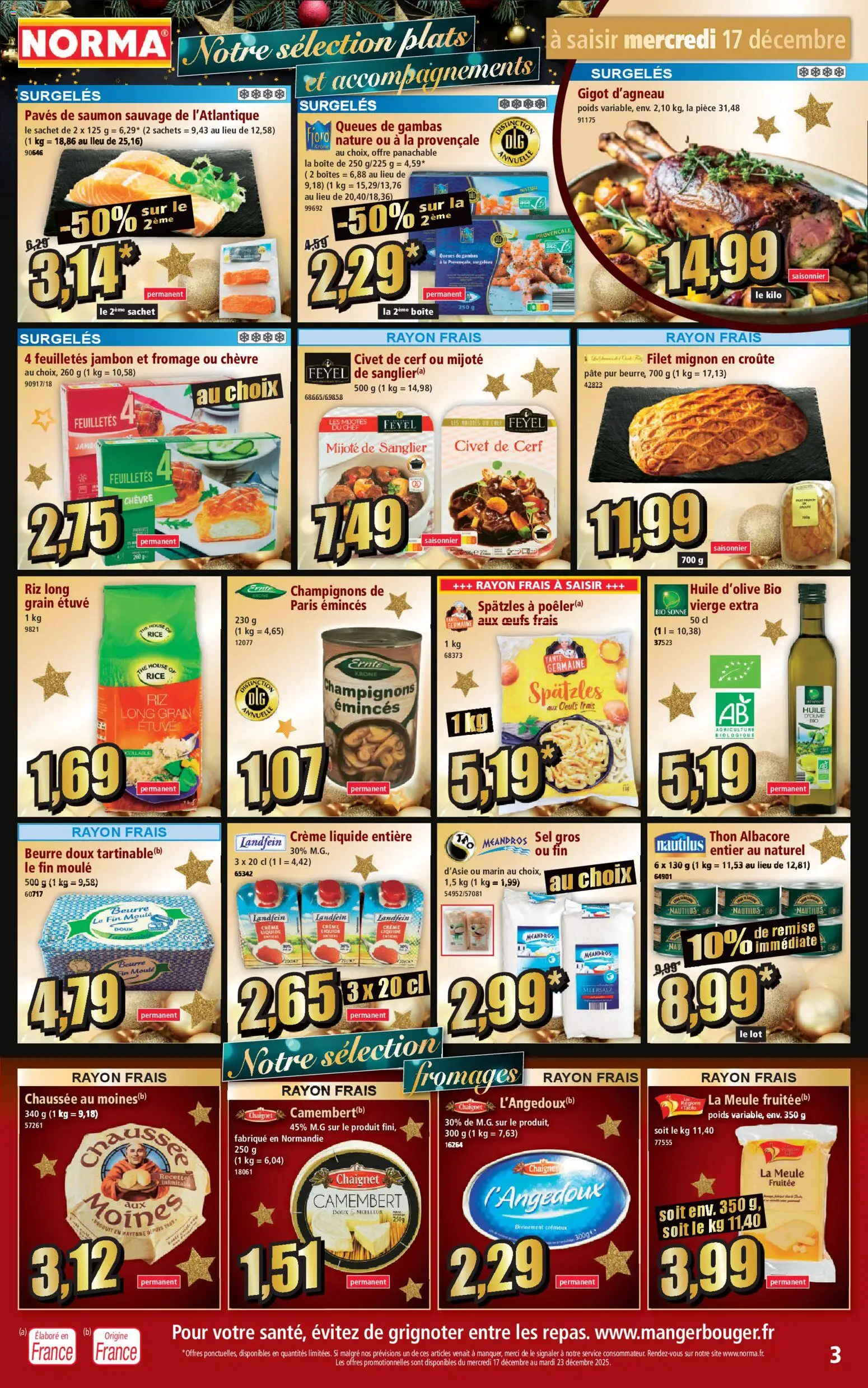 {H1} | Page: 3 | Produits: Huile D'olive, Jambon, Filet mignon, Camembert