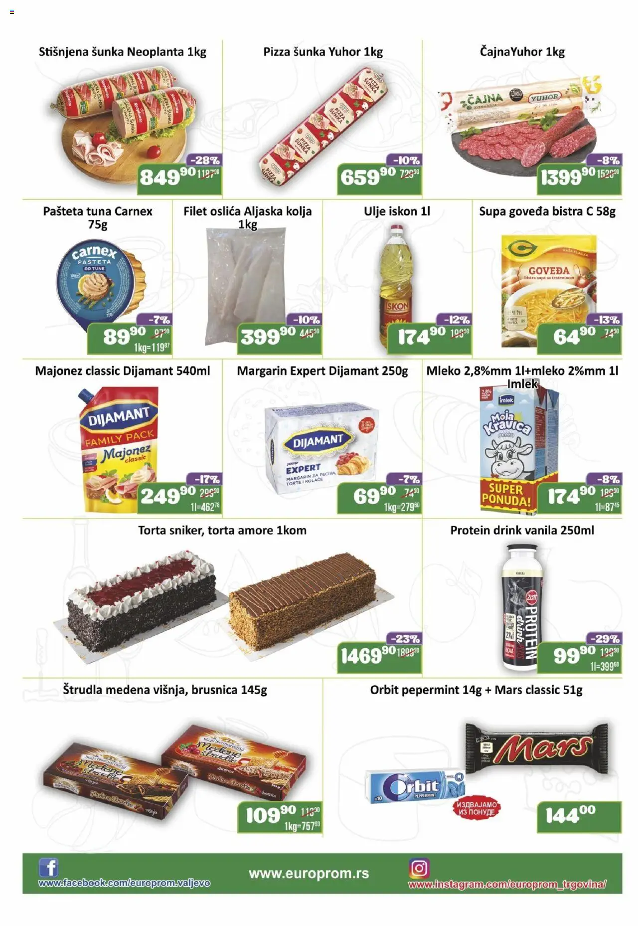 Europrom katalog - važi od 17.10.2025 | Strana: 2 | Proizvode: Majonez, Protein, Moja kravica, Mleko