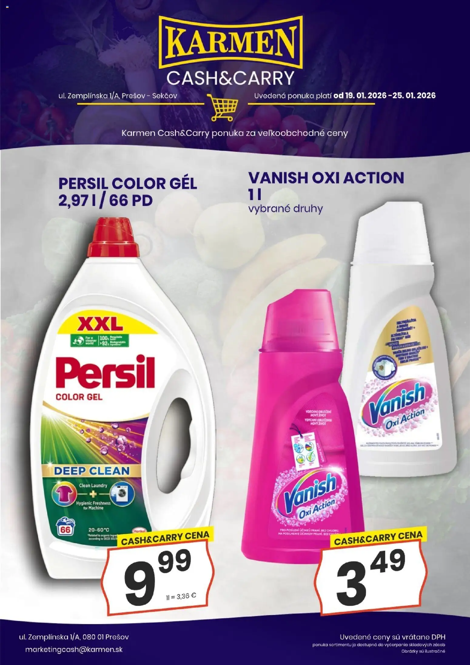 Nové KARMEN CBA akcie – leták je platný od 19.01.2026 | Strana: 7 | Produkty: Persil, Vanish