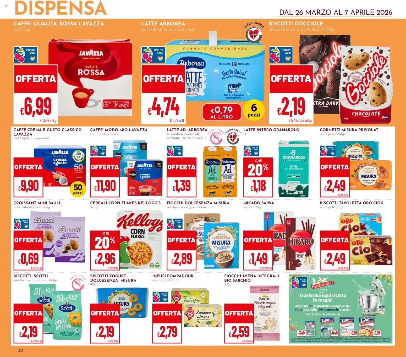 Volantino Pan del 26.03.2026 | Pagina: 20 | Prodotti: Crema, Caffè, Cioccolato, Lavazza