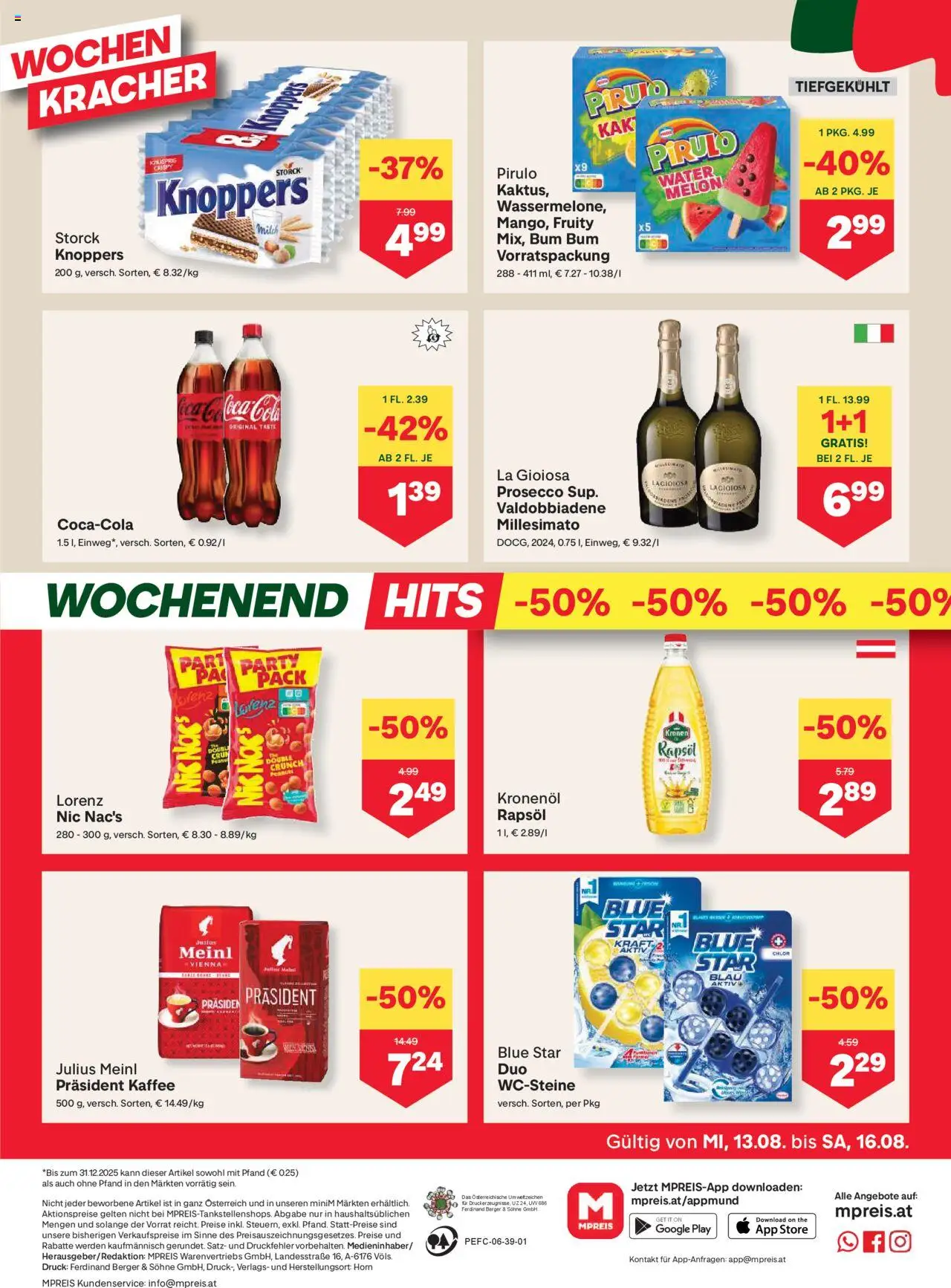 MPREIS Absam gültig ab 13.08.2025 | Seite: 12 | Produkte: Milch, Kaffee