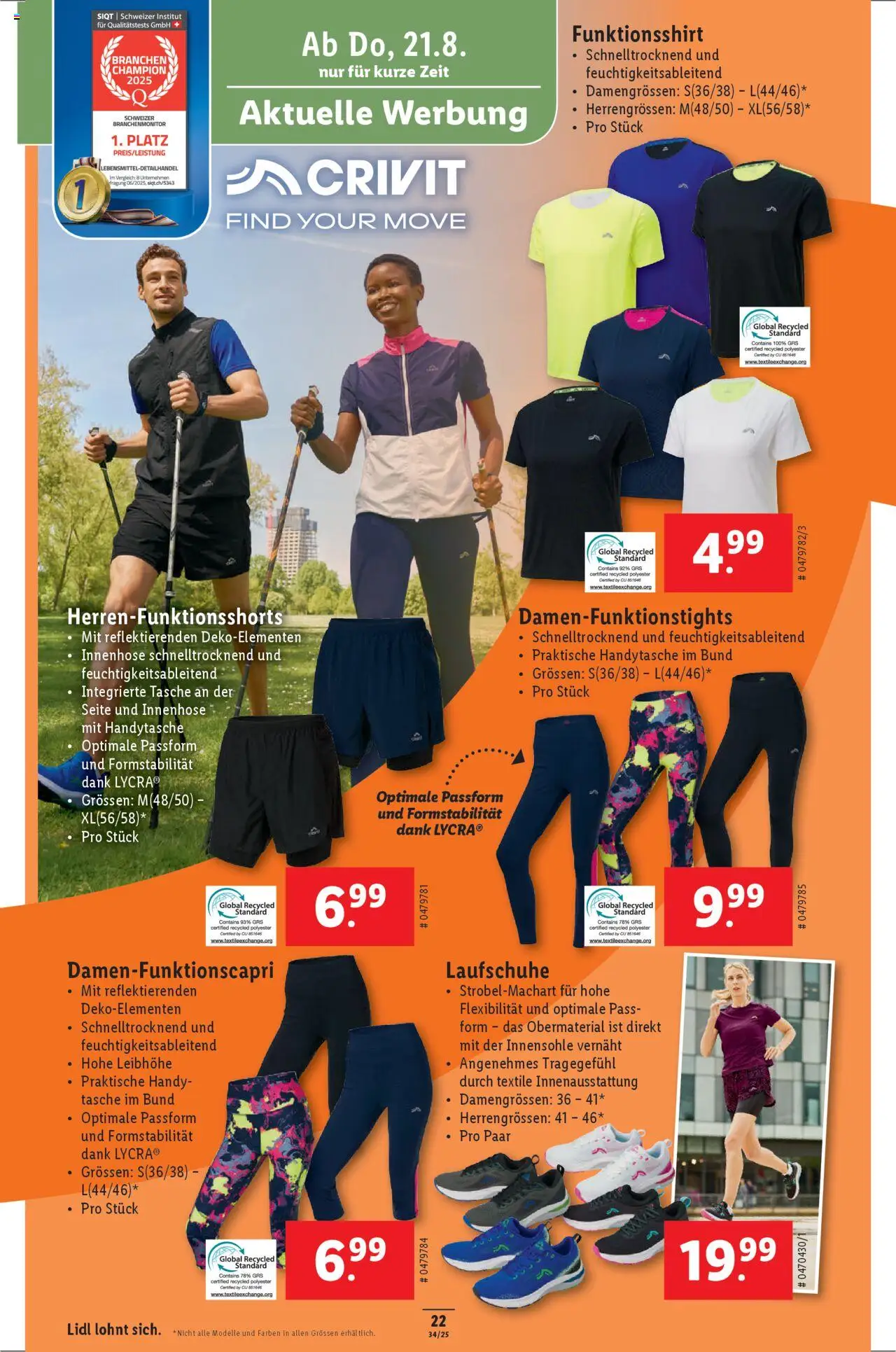Lidl Aktionen ab 21.08.2025 | Seite: 24 | Produkte: Laufschuhe, Tasche