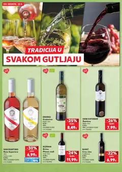 BABIĆ Crno vino kvalitetno, Crno vino kvalitetno 0,75 l - Pregled kataloga iz trgovine Kaufland, vrijedi od 22.04.2026 | Stranica: 8 | Proizvodi: Bijelo vino, Vino, Crno vino