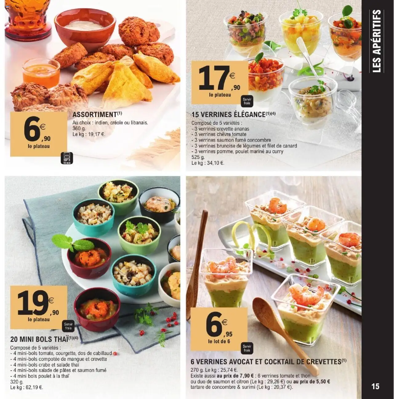  | Page: 15 | Produits: Salade, Crevette, Dos de cabillaud, Ananas