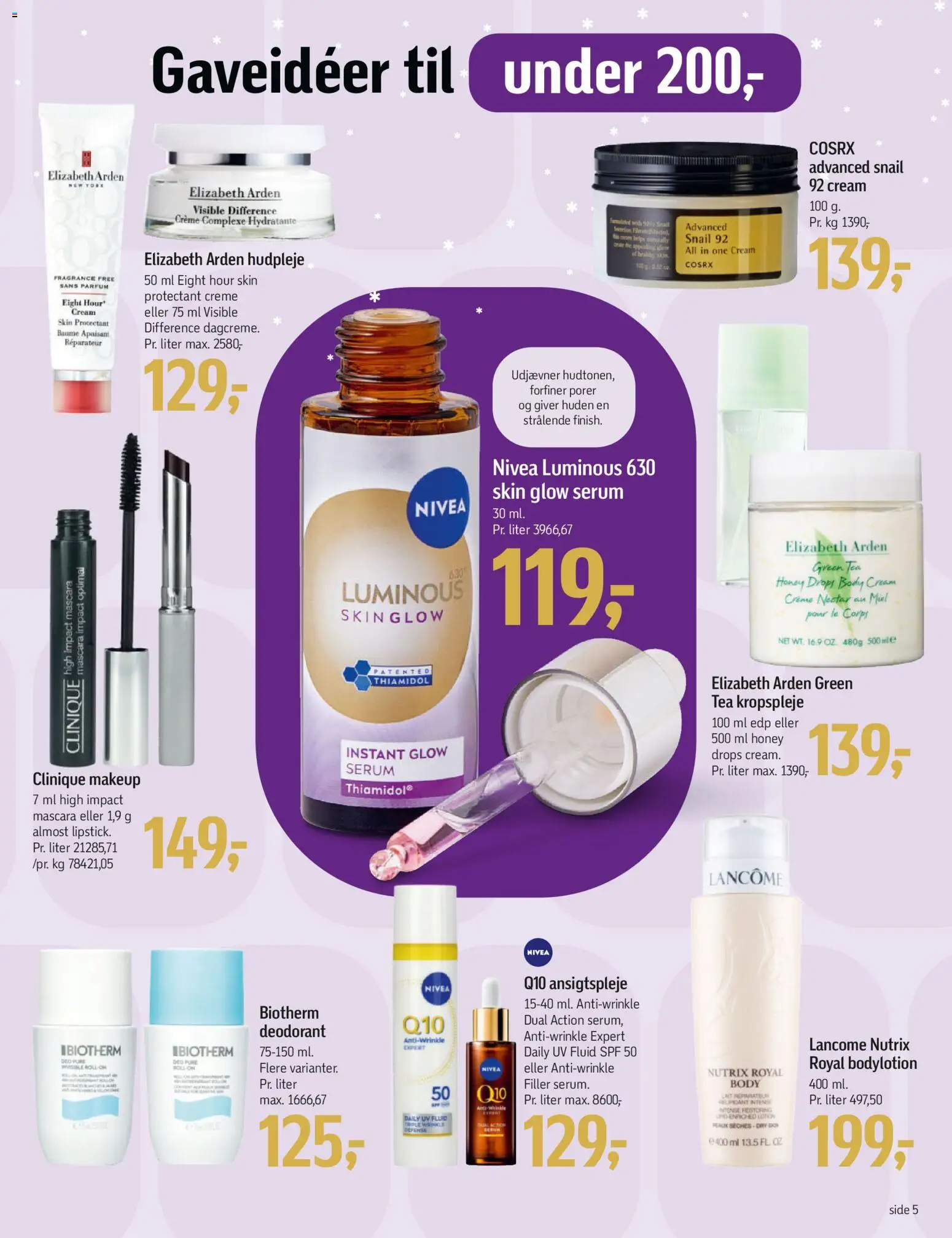 Føtex tilbudsavis – gyldig fra 14.11.2025 | Side: 5 | Produkter: Makeup, Mascara, Creme, Deodorant