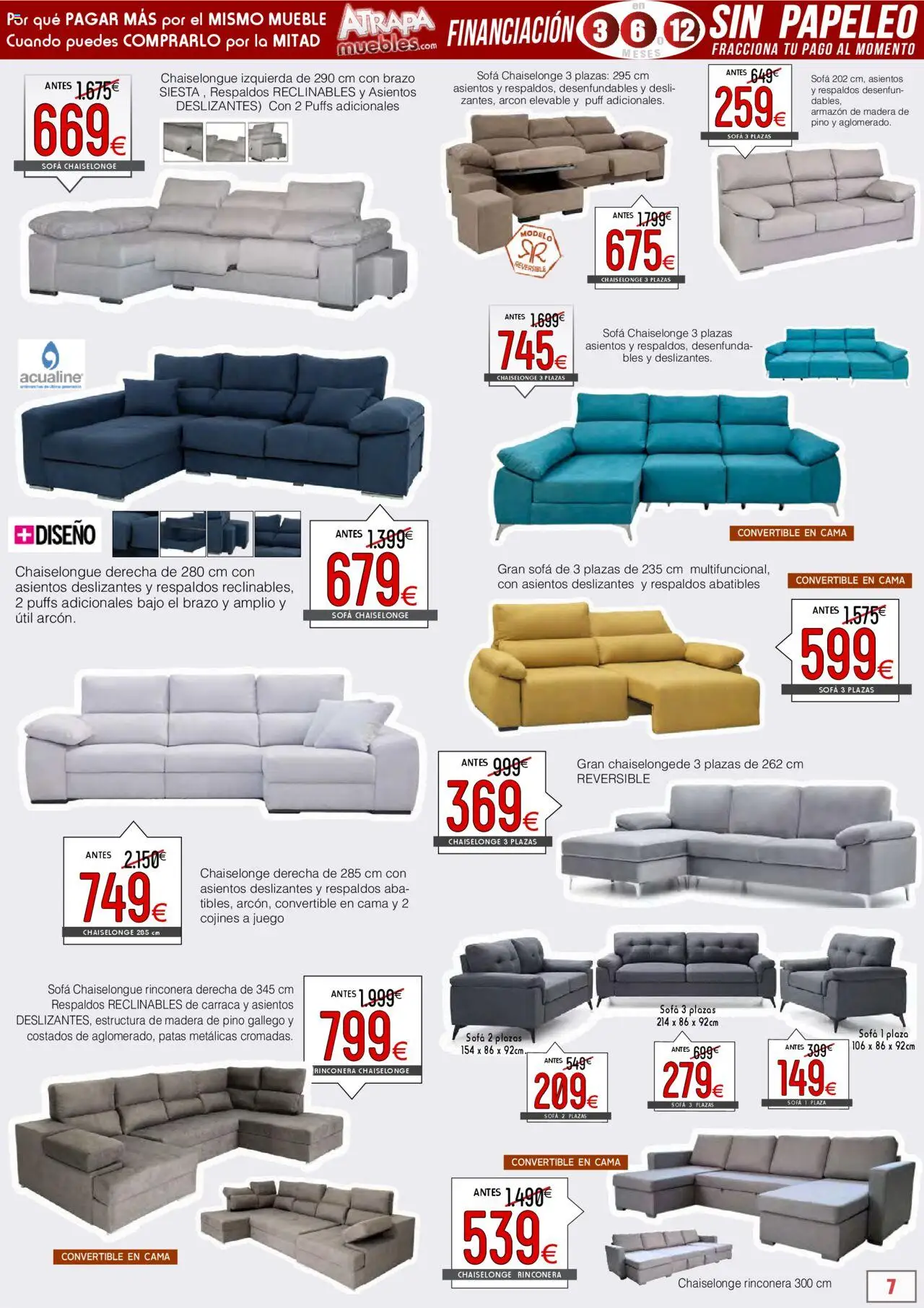 Atrapa Muebles folleto │ válido desde el 01.10.2025 | Página: 7 | Productos: Cama, Sofá