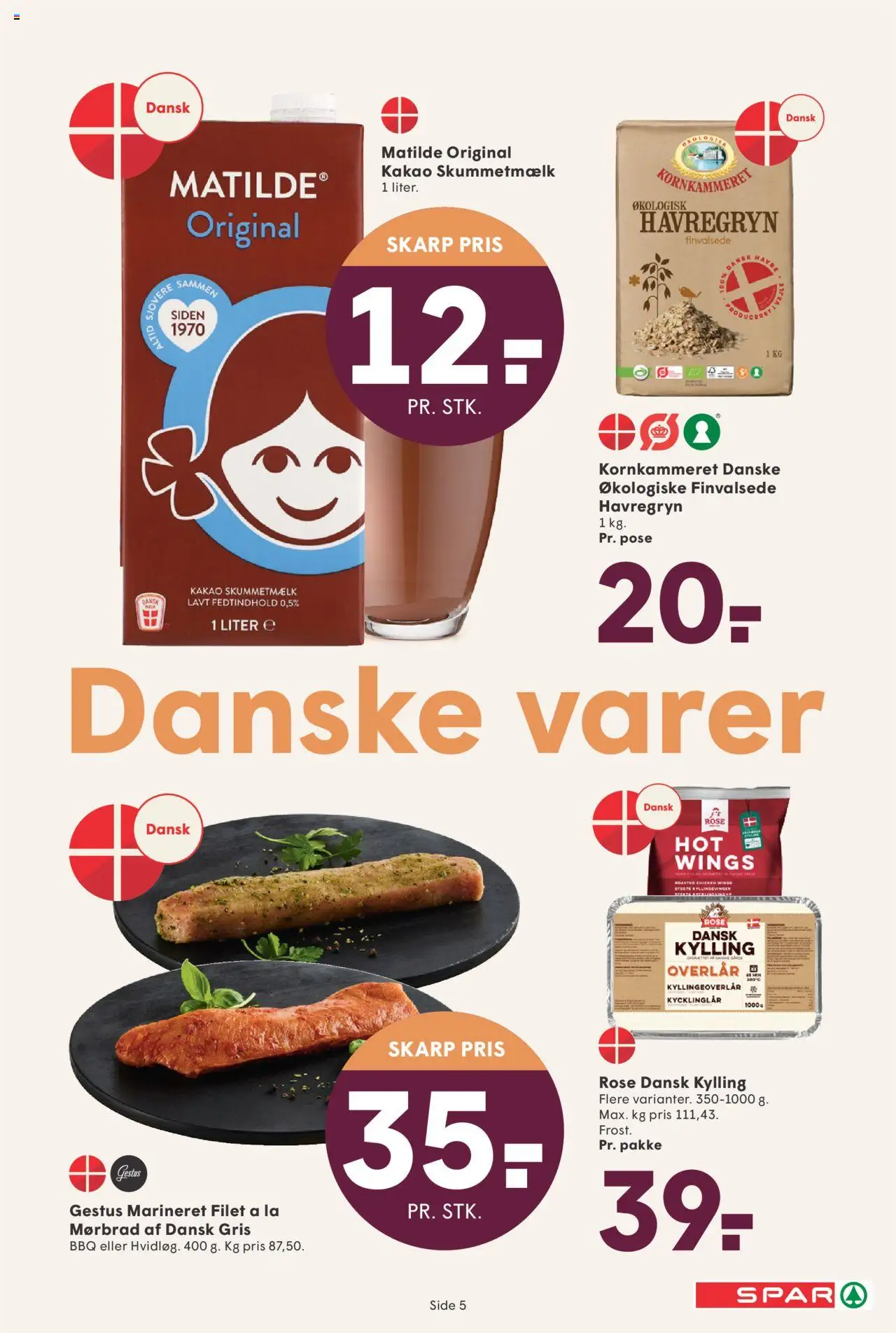 Spar Tilbudsavis gyldig fra 29.08.2025 | Side: 5 | Produkter: Kakao, Havregryn