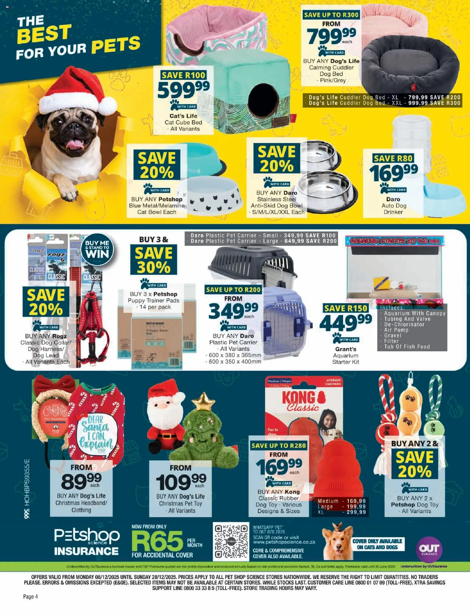 New Checkers catalogue – valid from 08.12.2025 | Page: 4 | Products: Cover, Headband, Bowl, Bed