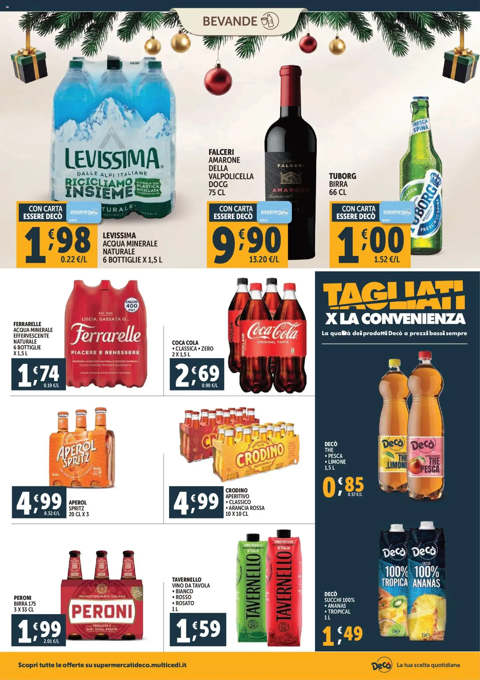 Volantino Decò del 15.12.2025 | Pagina: 18 | Prodotti: Succo, Birra, Vino, Ferrarelle