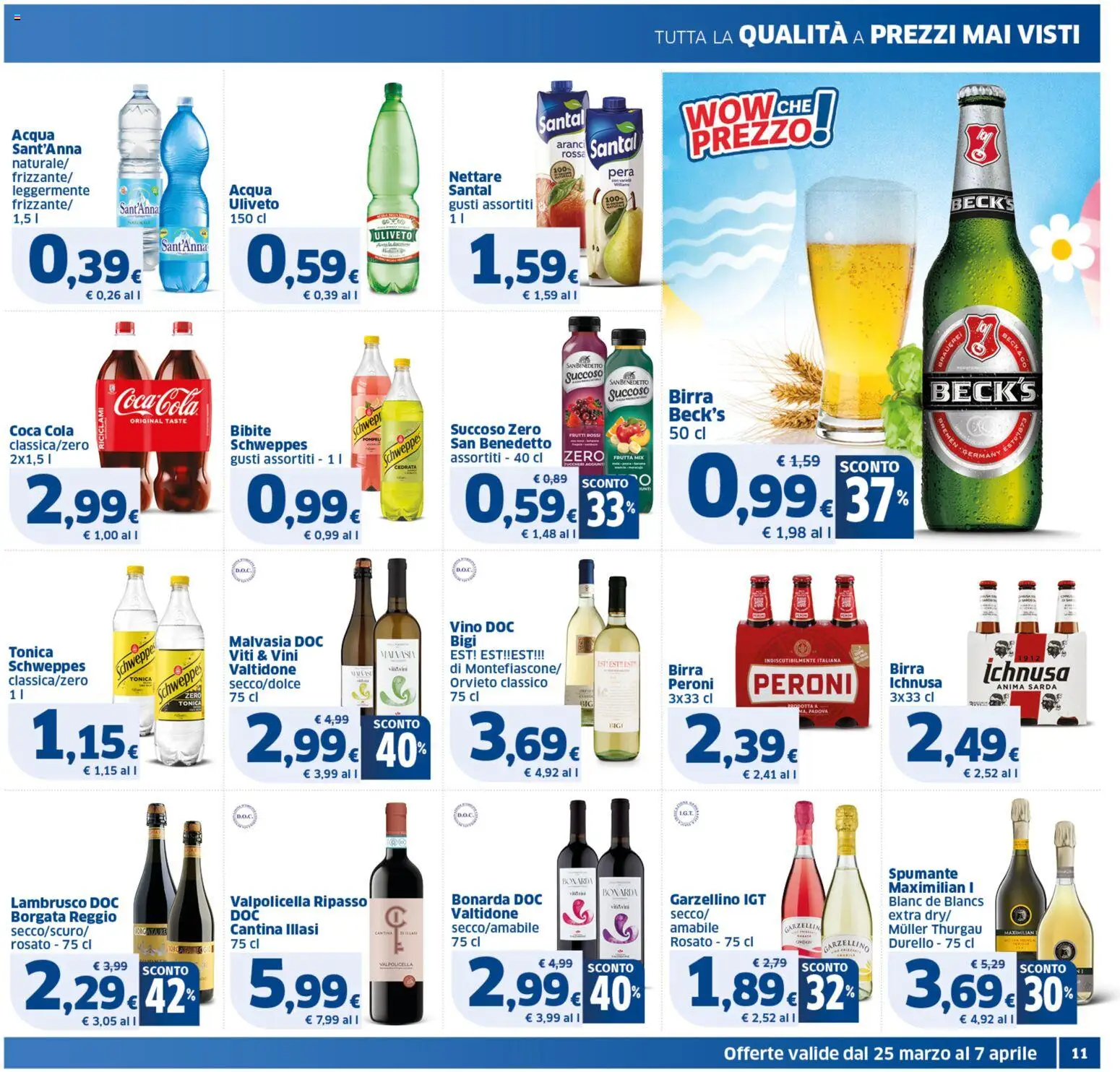 Volantino SIGMA del 25.03.2026 | Pagina: 11 | Prodotti: Birra, Frutta, Vino, Coca Cola