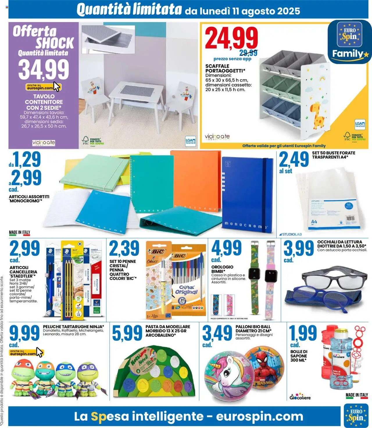 Volantino Eurospin del 11.08.2025 | Pagina: 13 | Prodotti: Sapone, Pasta, Contenitore, Penne