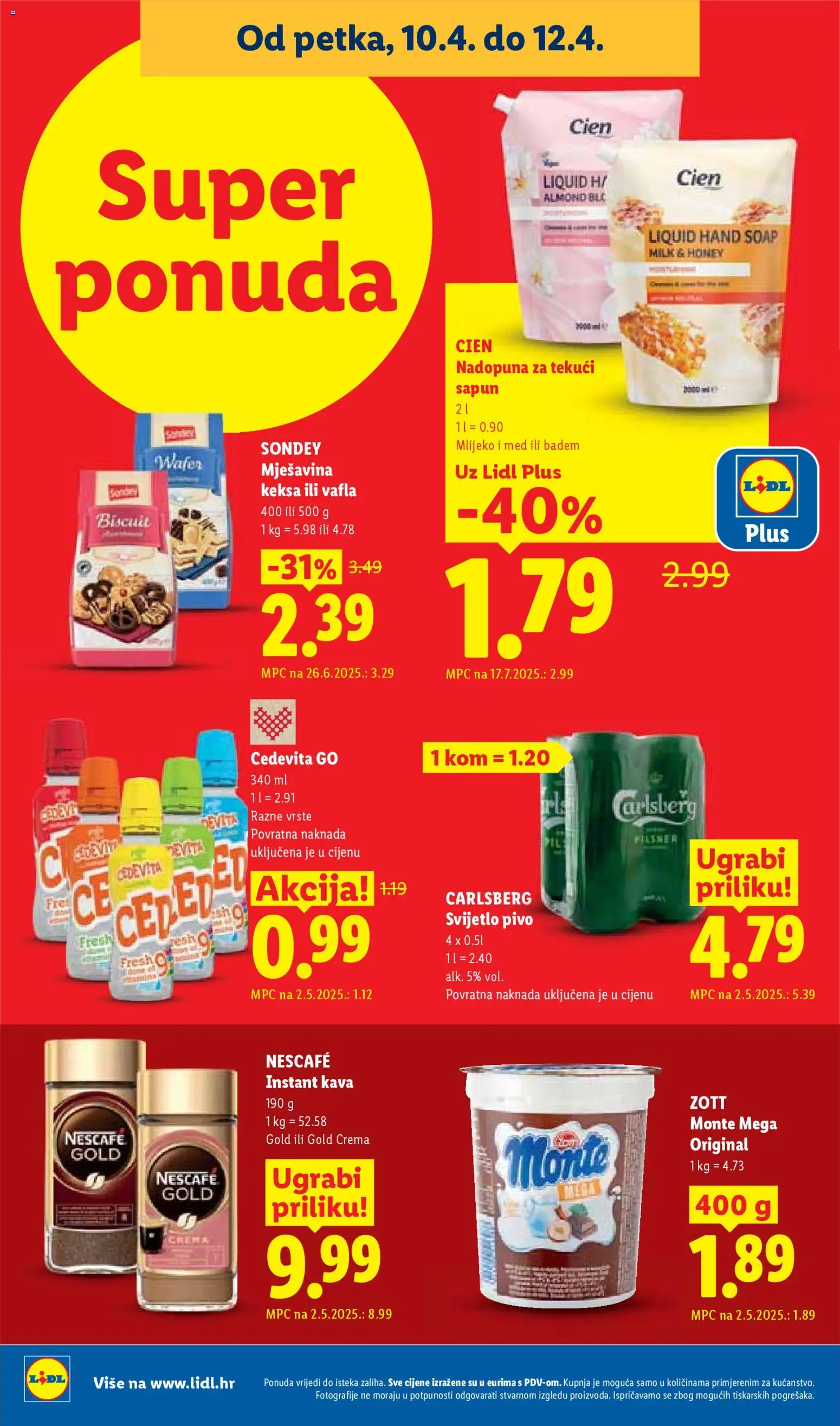 Lidl katalog | vrijedi od 07.04.2026 | Stranica: 70 | Proizvodi: Mlijeko, Kava, Pivo, Nescafe Gold