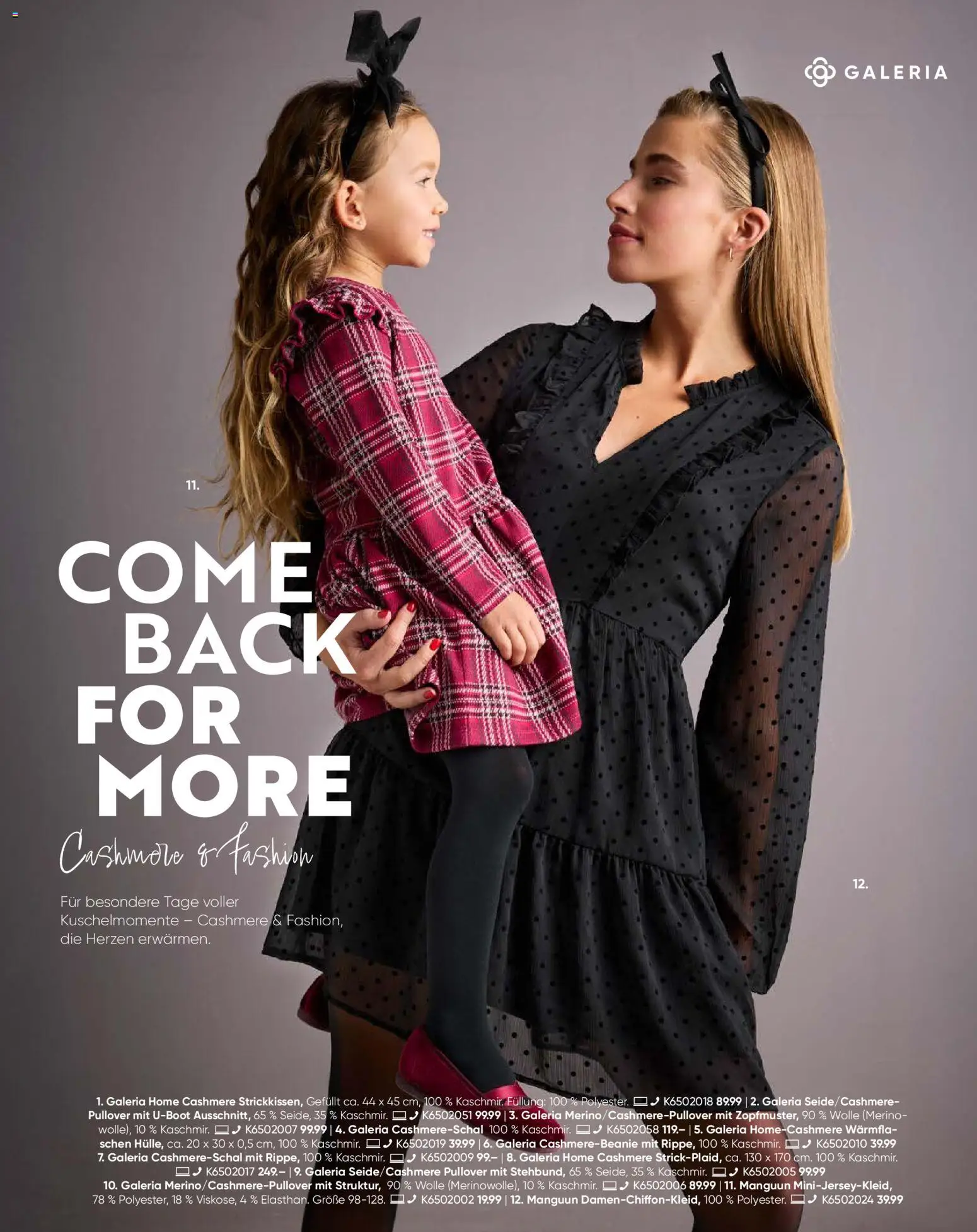 Galeria Karstadt Kaufhof  Weihnachtsmagazin Come back for more – gültig ab 12.11.2025 | Seite: 5 | Produkte: Pullover
