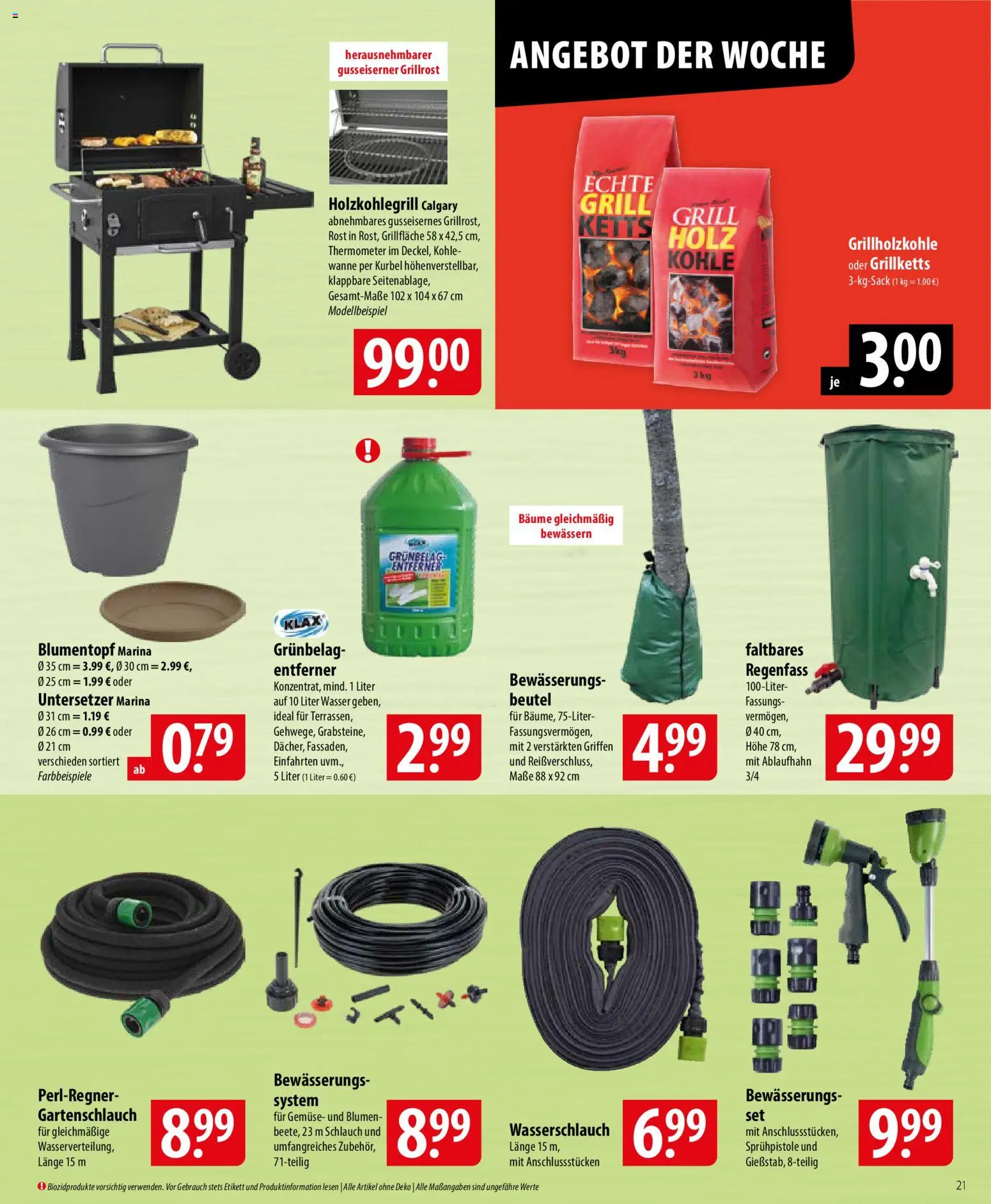 Famila Prospekt 	 – gültig ab 27.04.2026 | Seite: 21 | Produkte: Grill, Blumen, Wasser, Gemüse