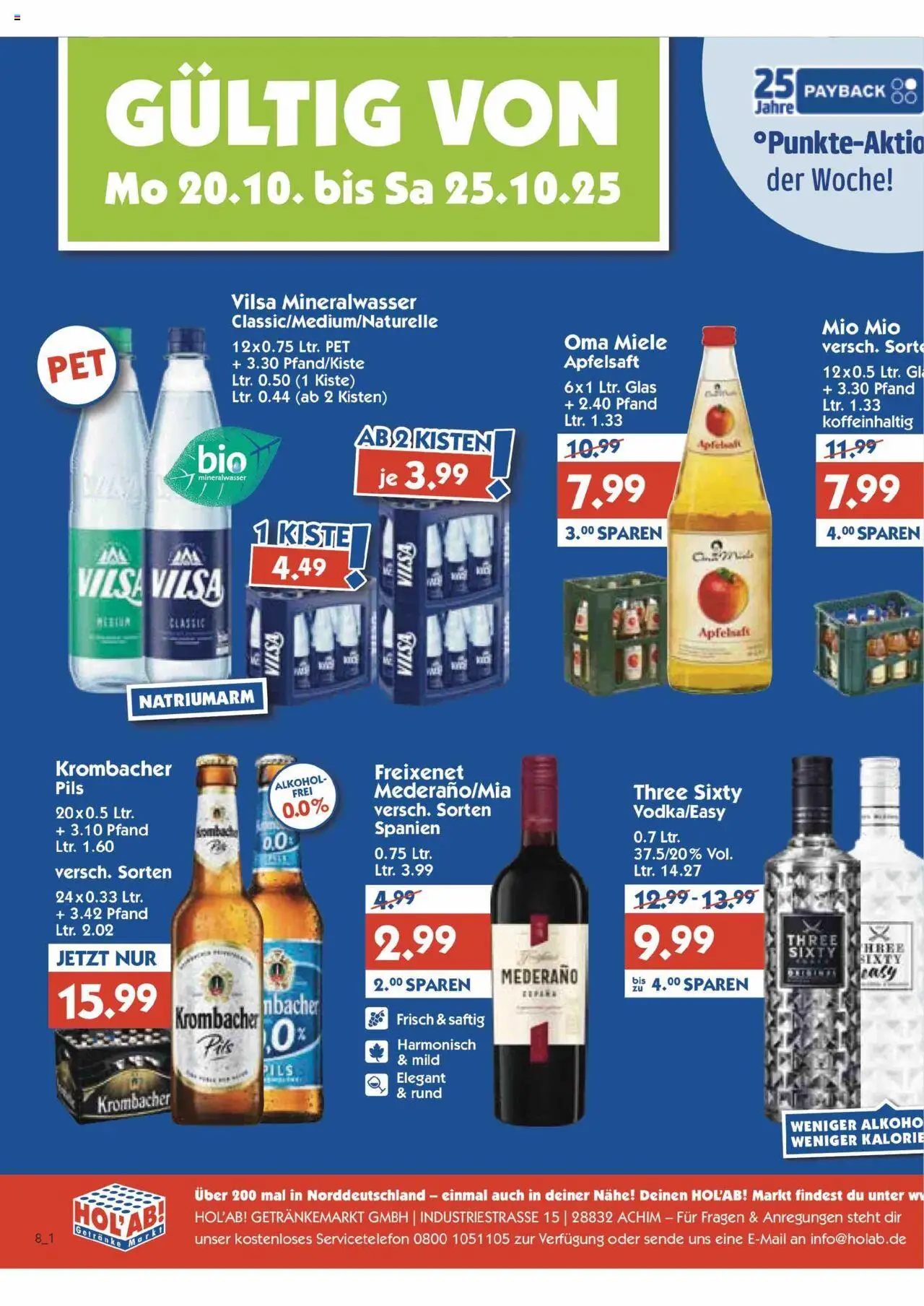 HOL’AB! Prospekt – gültig ab 20.10.2025 | Seite: 2 | Produkte: Miele, Freixenet, Pils, Apfelsaft