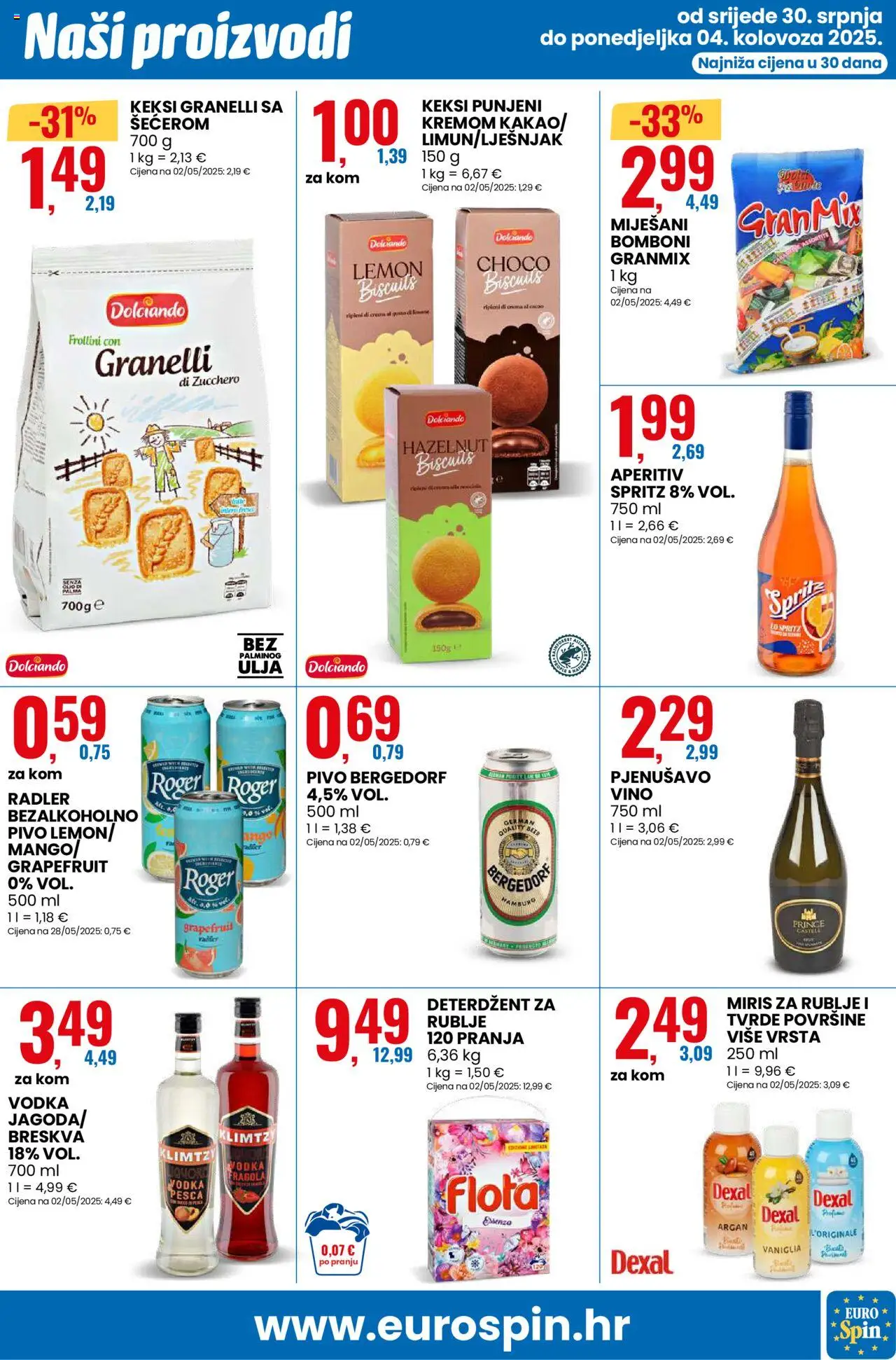 Eurospin katalog | vrijedi od 30.07.2025 | Stranica: 11 | Proizvodi: Aperitiv, Miris, Deterdžent, Vodka