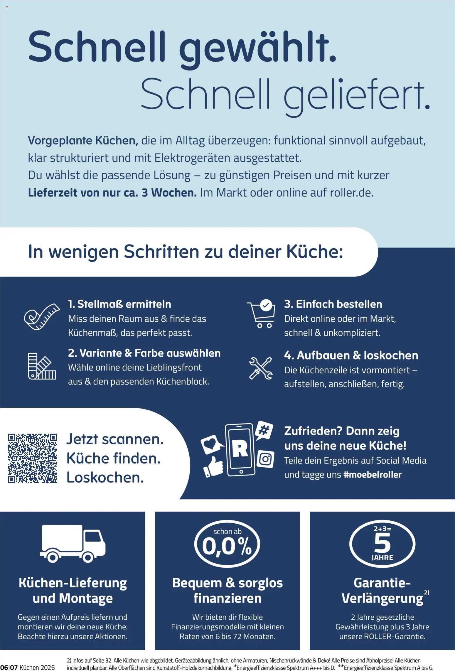 Roller Deine Küche 2026 – gültig ab 19.03.2026 | Seite: 6 | Produkte: Küchenzeile, Küche, Kuchen