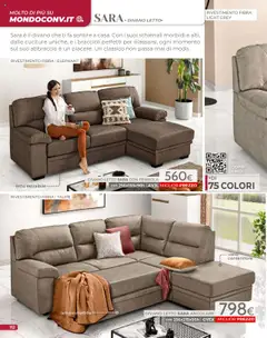 Anteprima del volantino Volantino Mondo Convenienza	 valido a partire dal 09.09.2025 | Pagina: 114 | Prodotti: Divano letto, Braccioli, Contenitore, Divano