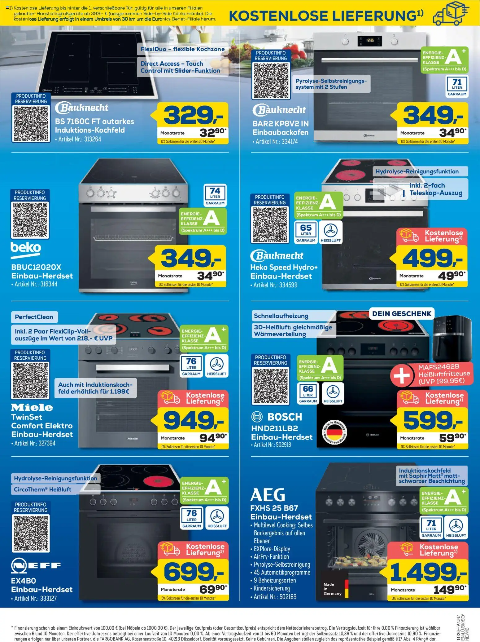 Euronics Prospekt Berlet – gültig ab 26.03.2026 | Seite: 7 | Produkte: Miele, Bosch, Heißluftfritteuse