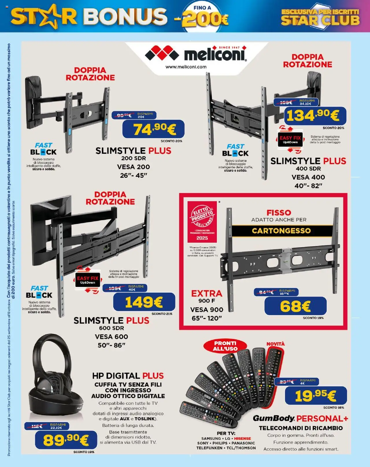 Volantino Euronics del 25.09.2025 | Pagina: 4 | Prodotti: TV, Audio, USB, Batteria