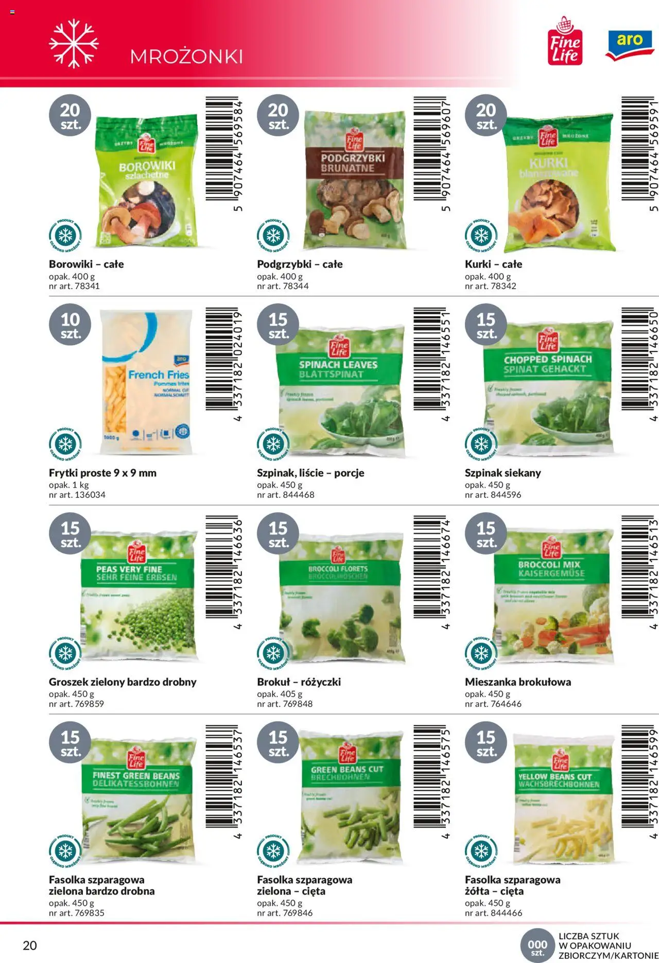 Makro Gazetka - Katalog marek własnych dla właścicieli sklepów od 18.04.2024 | Strona: 20 | Produkty: Groszek, Szpinak, Frytki
