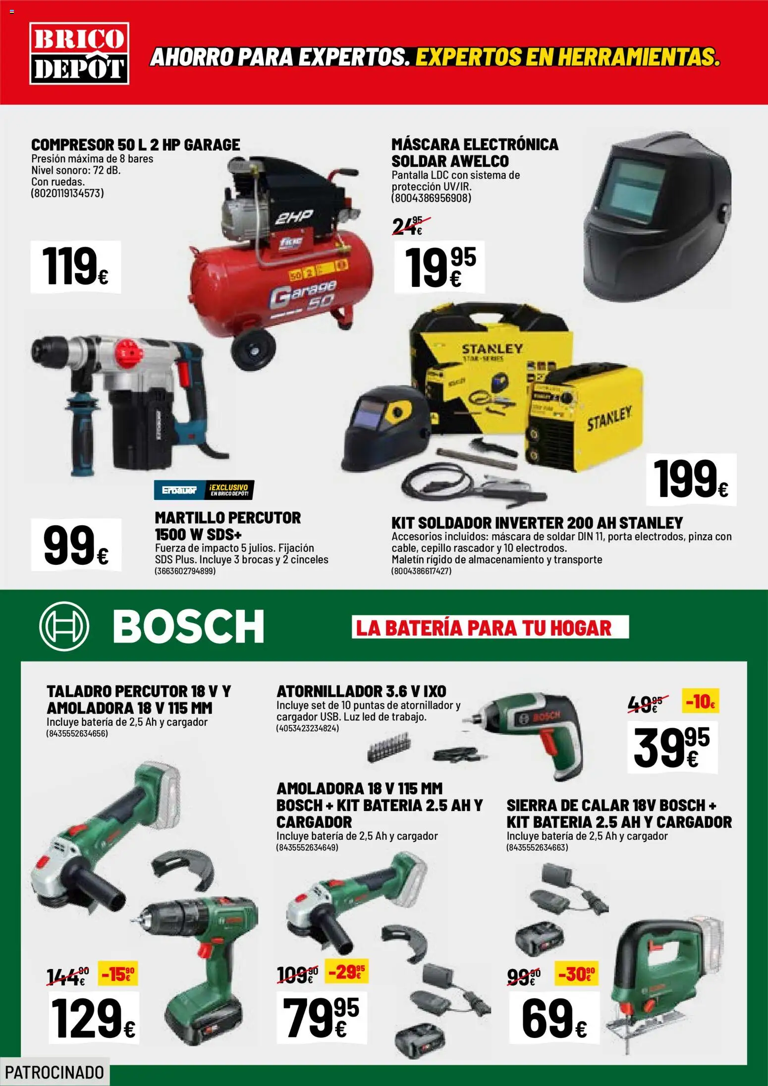 Brico Depôt folleto │ válido desde el 27.03.2026 | Página: 12 | Productos: Cepillo, Máscara, Batería