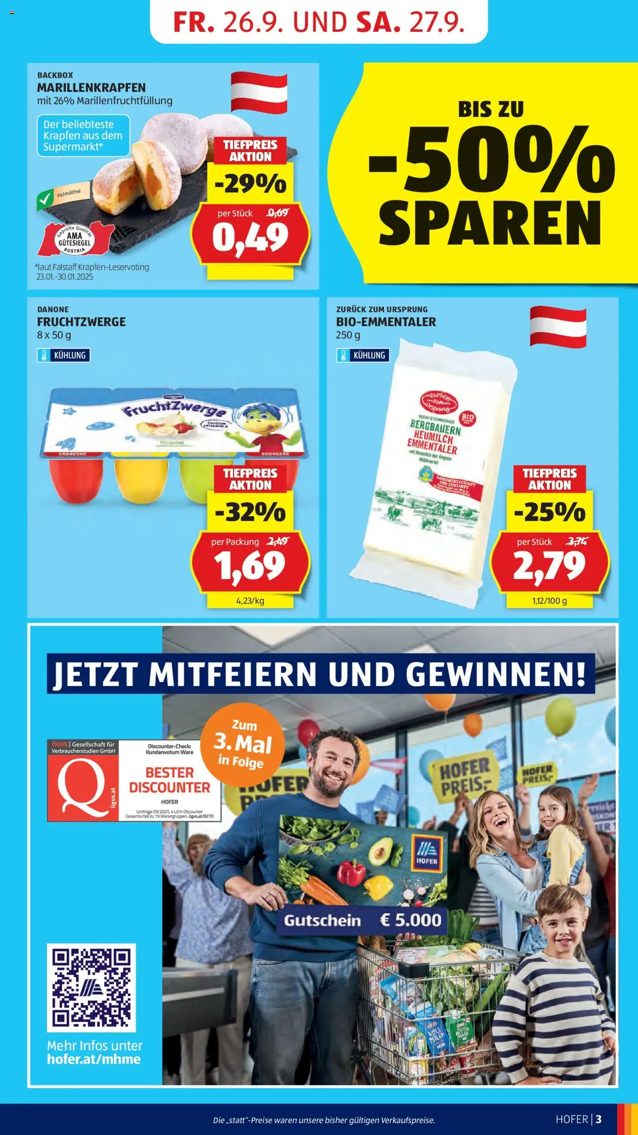 Hofer Flugblatt gültig ab 26.09.2025 | Seite: 5 | Produkte: Milch