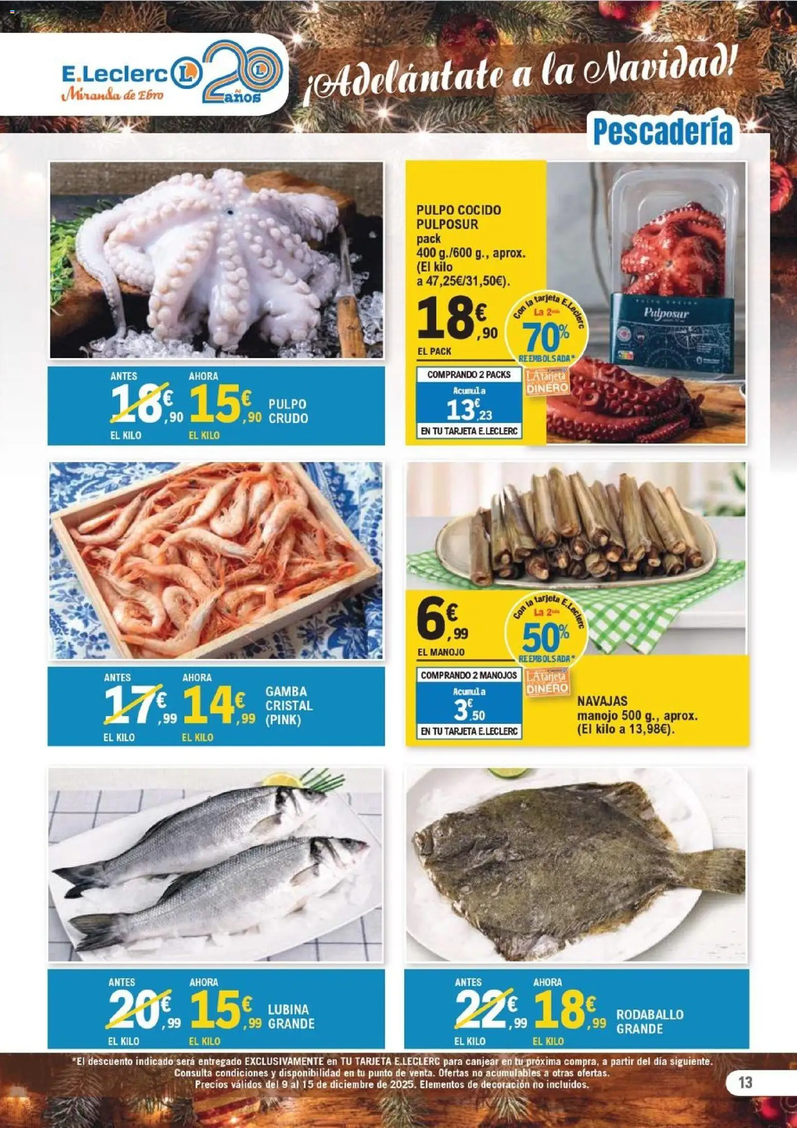 E.Leclerc folleto │ válido desde el 09.12.2025 | Página: 13 | Productos: Gamba