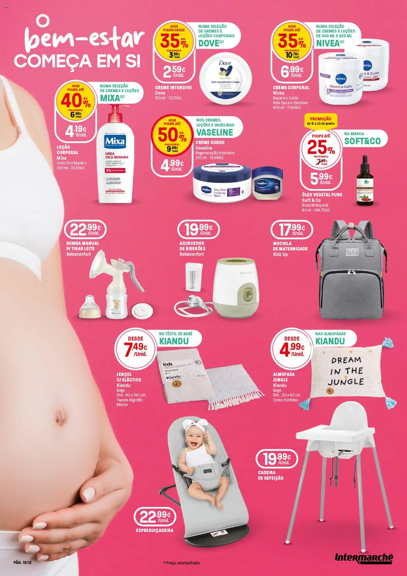 Intermarché - Bebé Super │ válido de 15.01.2026 | Página: 10 | Produtos: Creme corporal, Leite, Óleo, Tapete