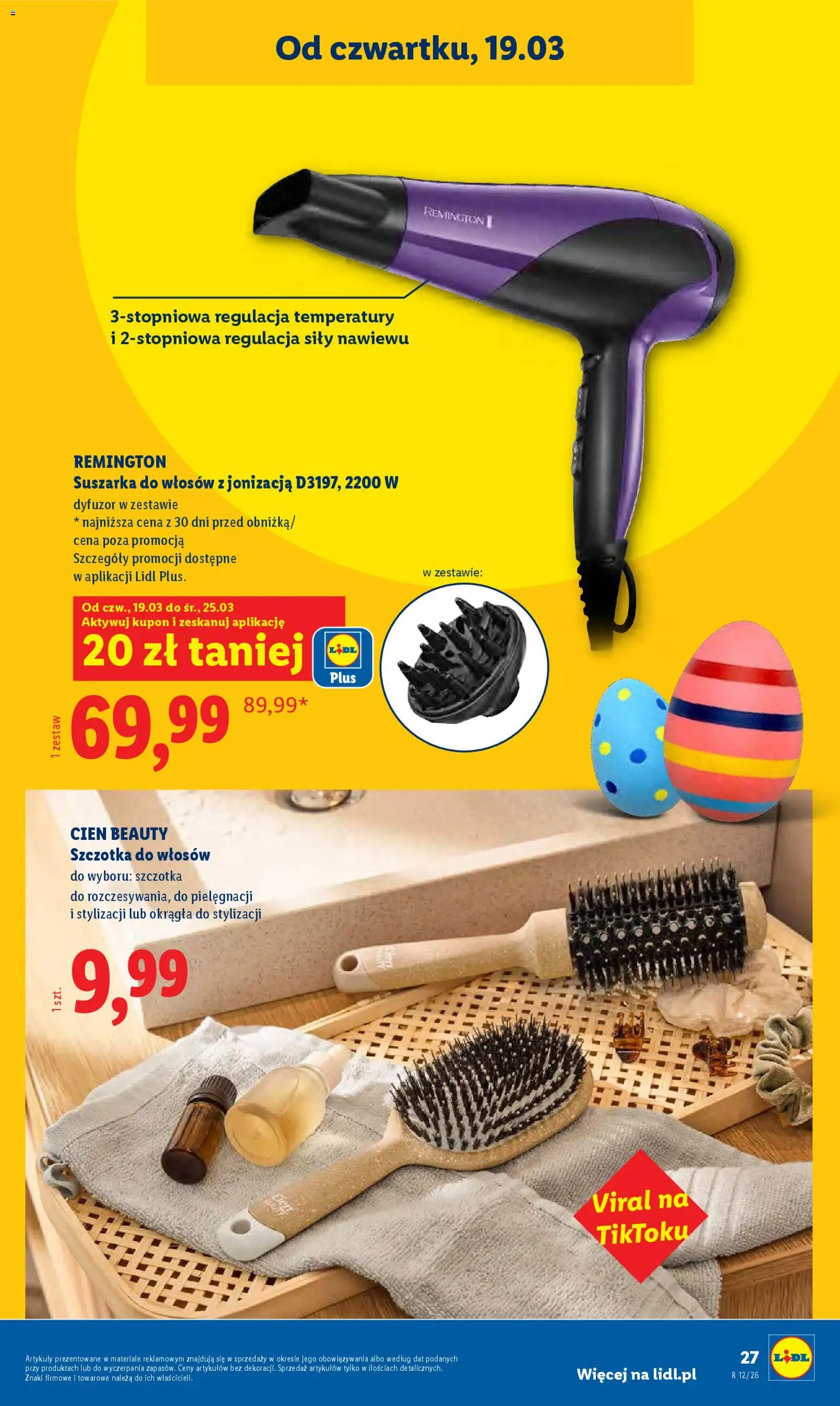 Lidl Katalog od 16.03.2026 | Strona: 35 | Produkty: Suszarka, Suszarka do włosów, Szczotka