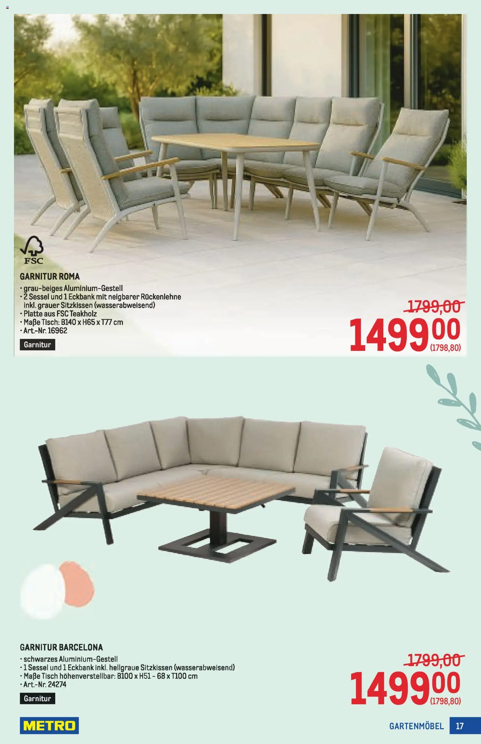 Metro - Ostern & Frühling Spezial gültig ab 19.03.2026 | Seite: 17 | Produkte: Sessel, Tisch, Gartenmöbel
