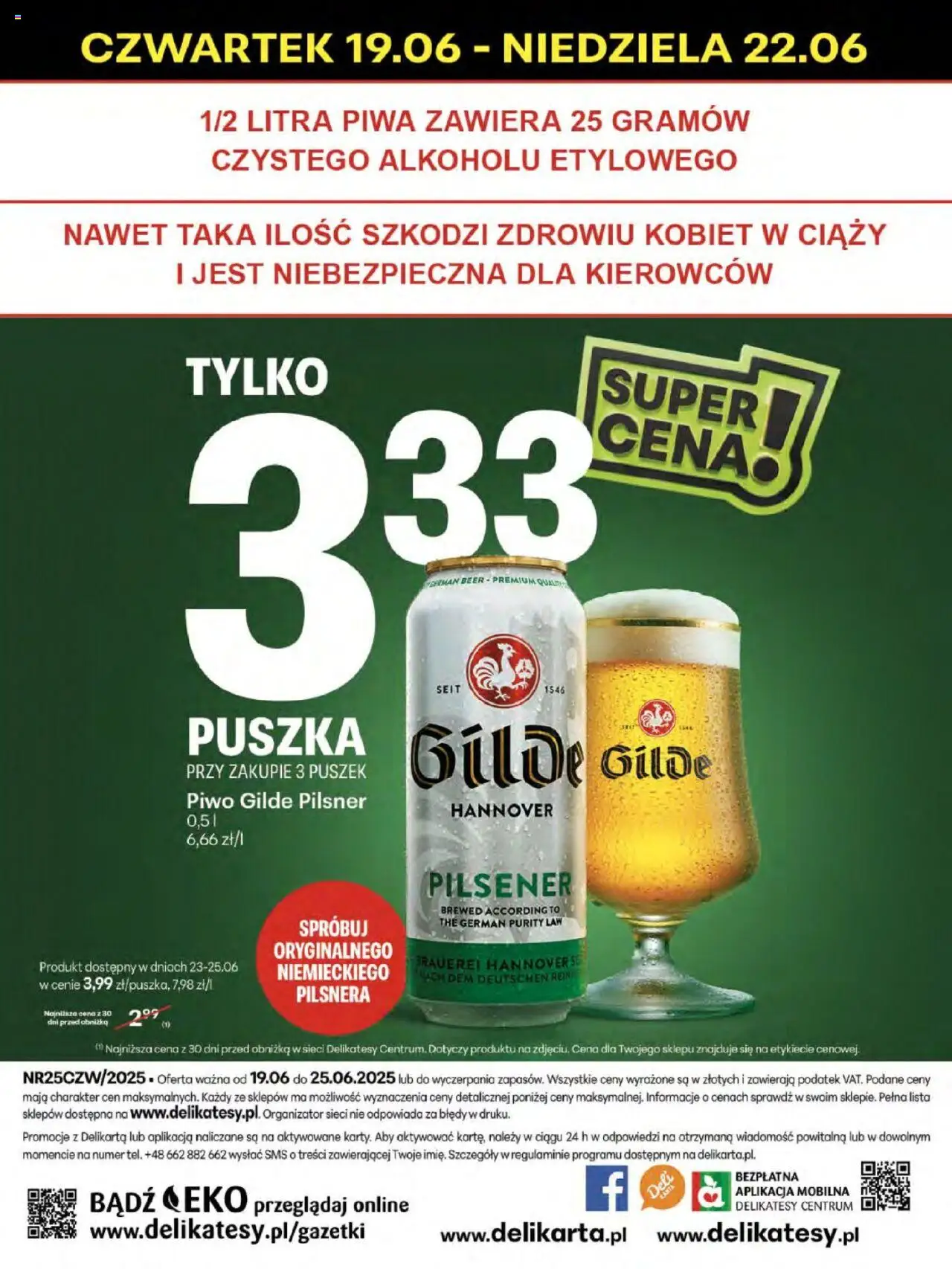 Delikatesy Centrum Gazetka od 19.06.2025 | Strona: 47 | Produkty: Delikatesy, Piwo