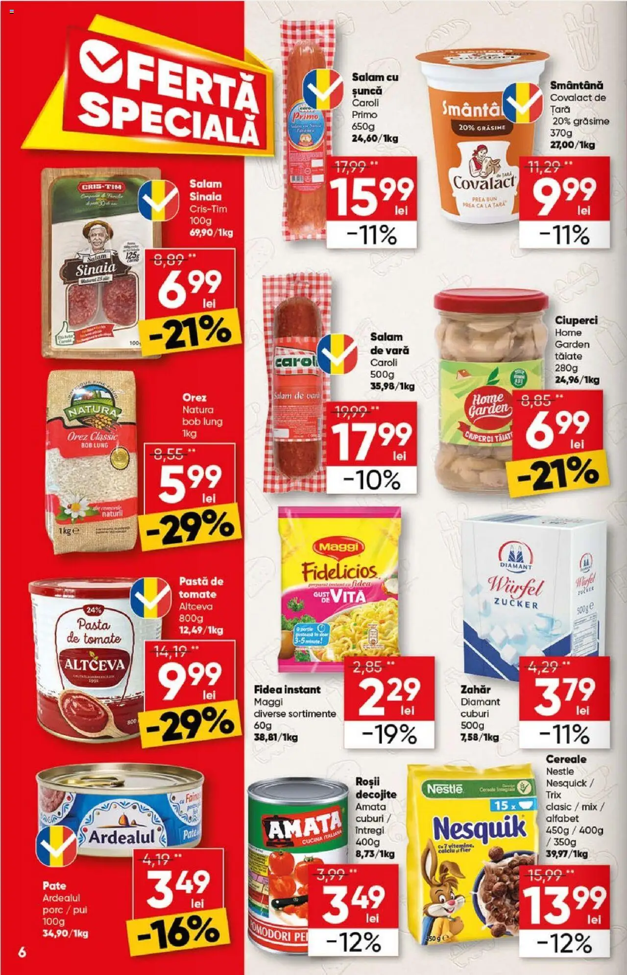 Catalog Profi Loco – valabil de la 09.07.2025 | Pagină: 6 | Produse: Pate, Orez, Cereale, Smântână