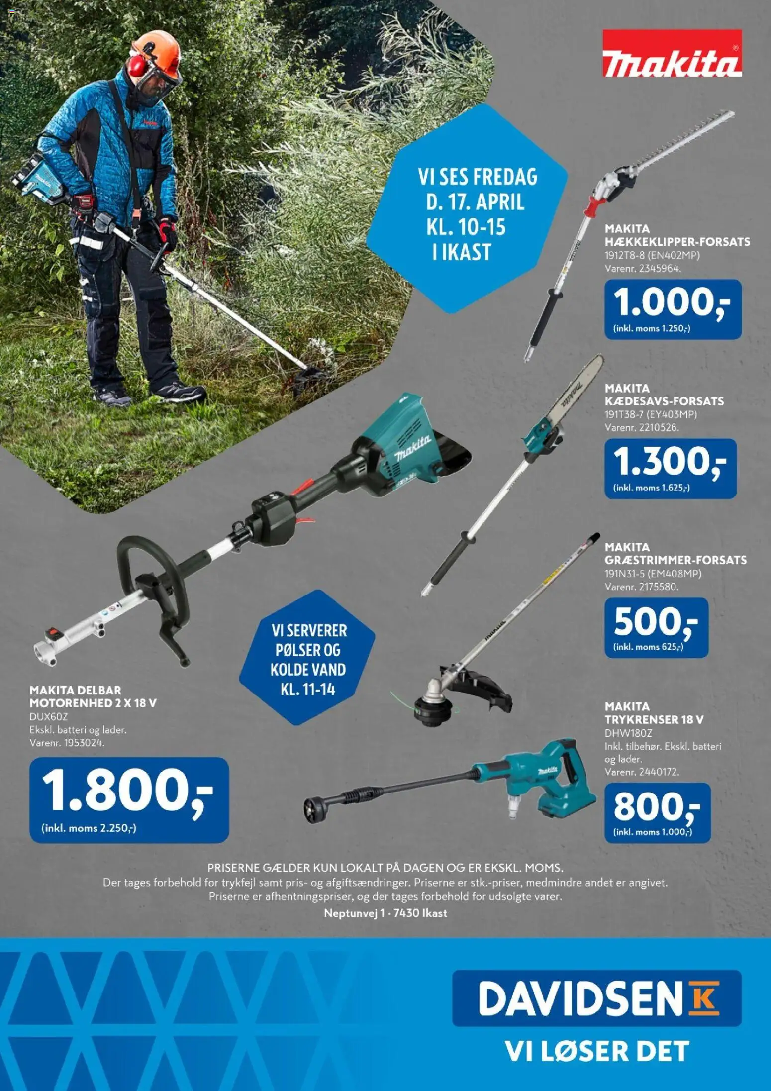 Davidsen tilbudsavis – gyldig fra 17.04.2026 | Side: 8 | Produkter: Pølser, Batteri