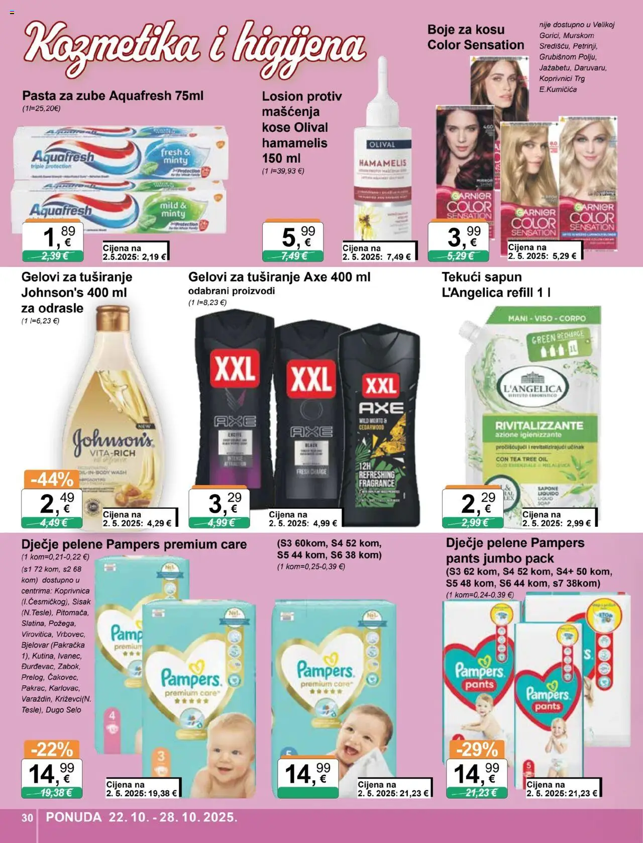 KTC katalog | vrijedi od 22.10.2025 | Stranica: 30 | Proizvodi: Pelene, Sapun, Garnier, L'Angelica