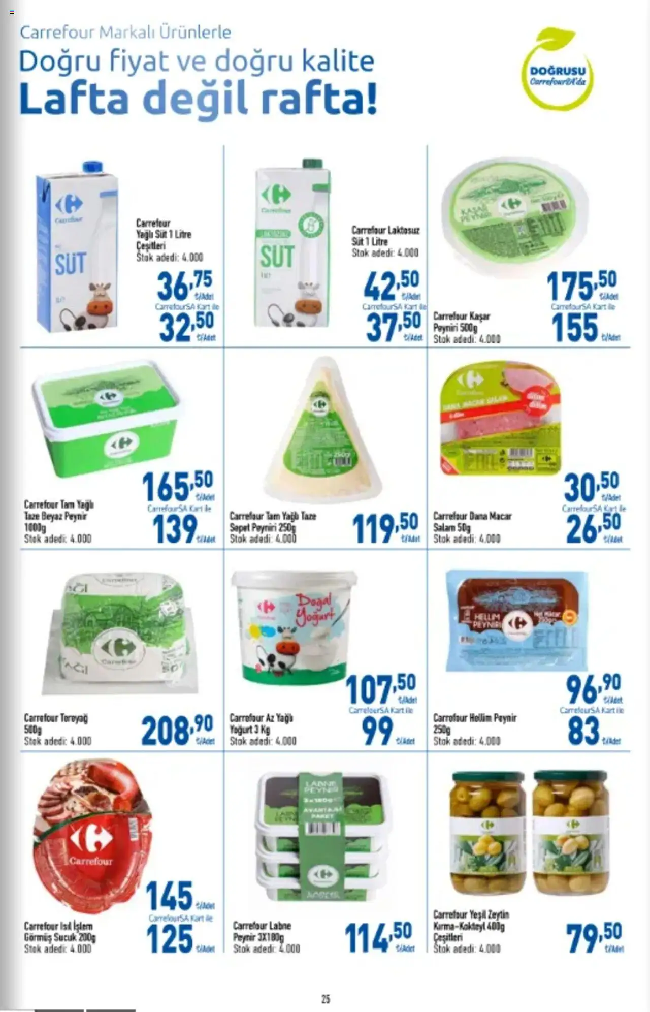 CarrefourSA Katalog - 26.09.2025 tarihinden itibaren geçerlidir | Sayfa: 25 | Ürünler: Sepet, Süt, Peynir, Salam