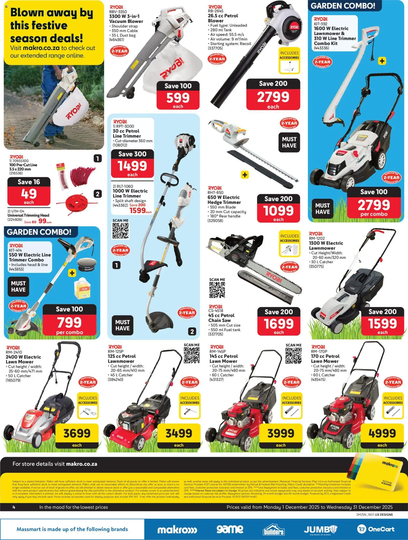 New Makro catalogue – valid from 01.12.2025 | Page: 4 | Products: Cable, Tank, Mower, Stock