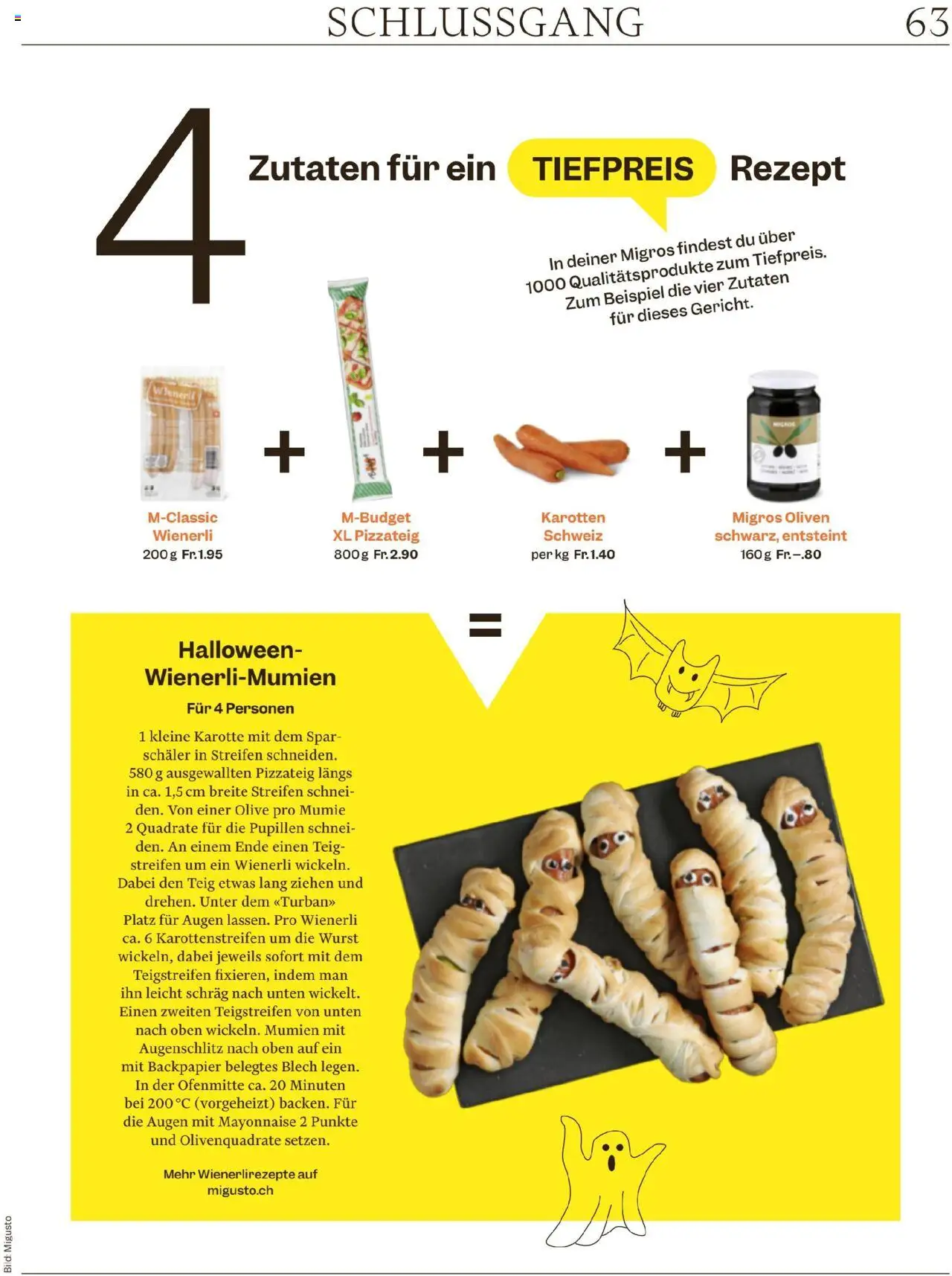 Migros Magazin – gültig ab 13.10.2025 | Seite: 63 | Produkte: Pizza, Karotte, Mayonnaise, Wurst